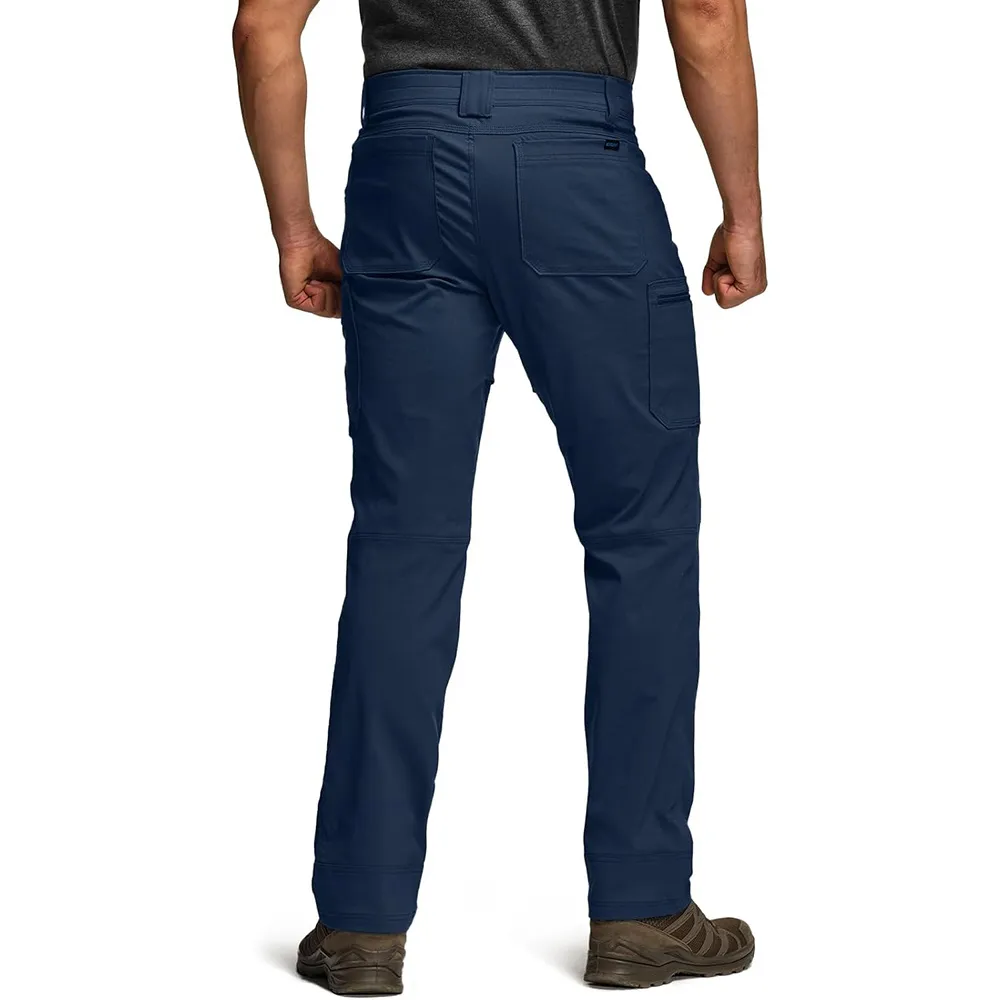 Men's Cool Flex Tactical Pants, Water Resistant Lightweight Stretch Cargo Work Hiking Pants