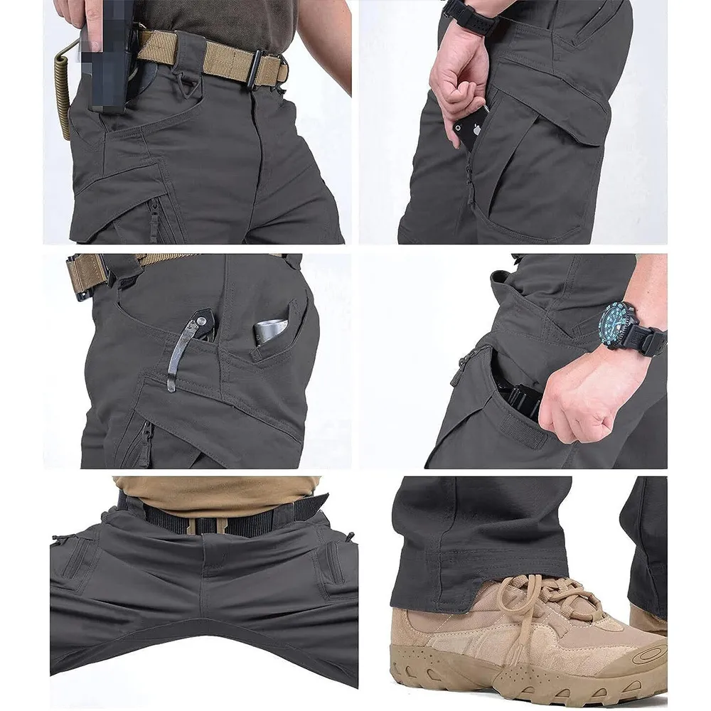 Men's Assault Tactical Pants Lightweight Cotton Outdoor Military Combat Cargo Trousers