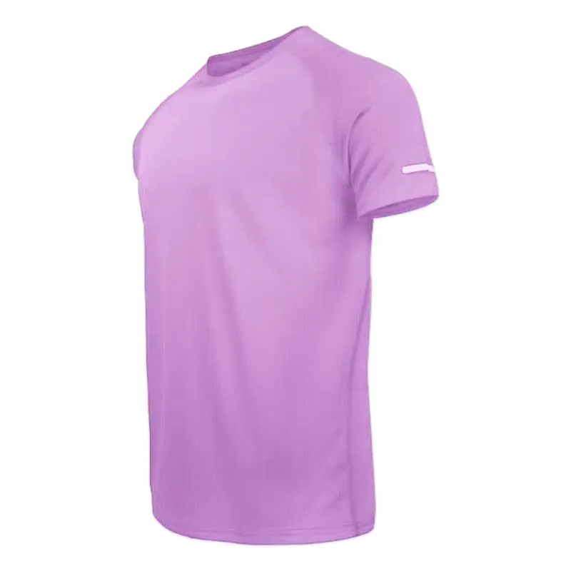 🔥12-Pack Men's Plain Reflective Design Sports Tee, Breathable Quick Drying Short Sleeve T-shirt