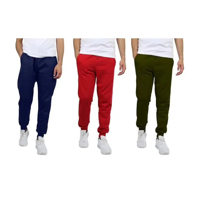 3 Pack Fleece Active Athletic Jogger Sweatpants with Drawstring Sizes S-4XL