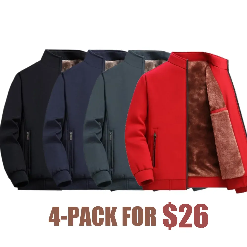 🔥Men’s Thermal Fleece Zip Jacket – Warm, Durable Outerwear for Fall & Winter Adventures