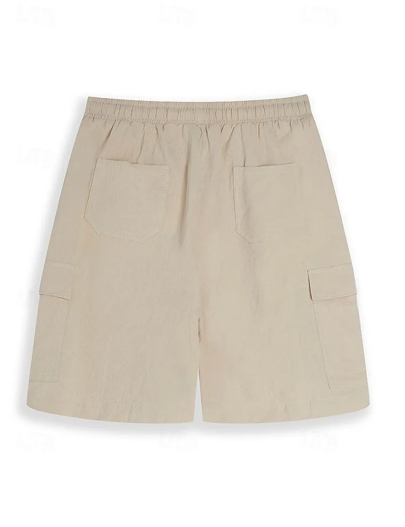 Men's Linen Short Sleeve Shirt & Shorts Set – Summer Casual 2-Piece Outfit