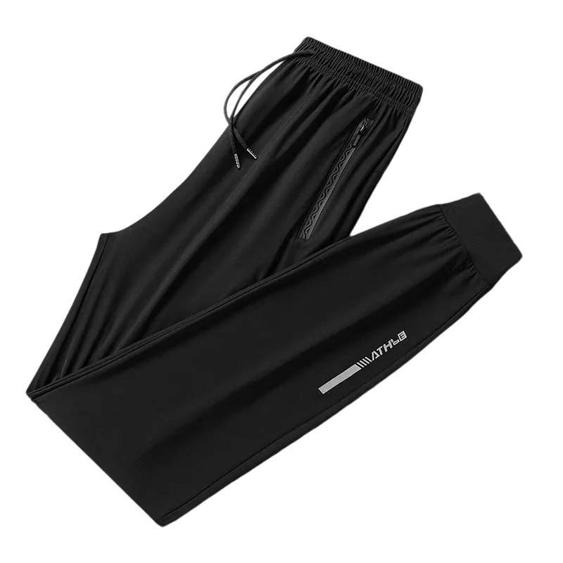 Ultra-Thin Pants Summer Men'S Ice Silk Pants Breathable Casual Pants Sports Pants Quick-Drying Pants Men'S Elastic Straight Large Size