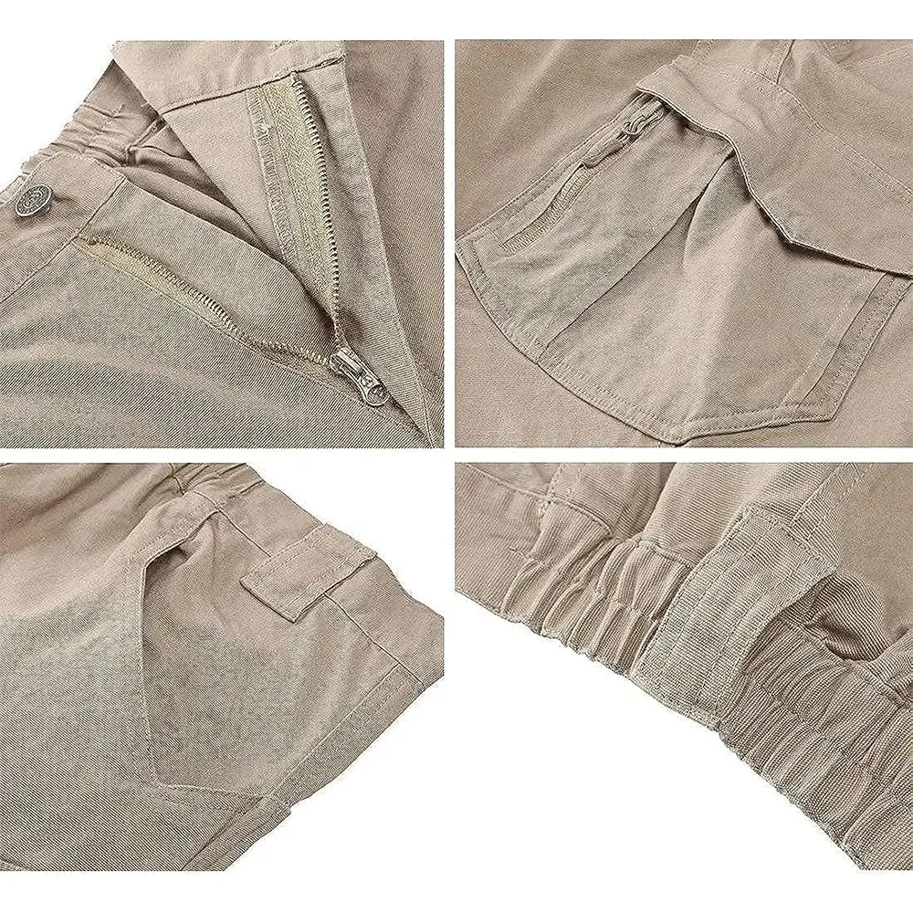 Men's Assault Tactical Pants Lightweight Cotton Outdoor Military Combat Cargo Trousers