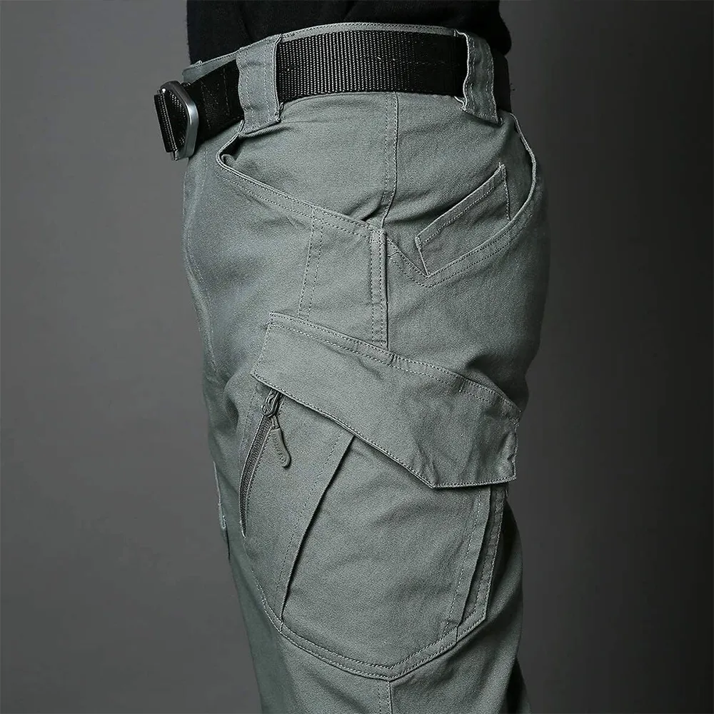 Men's Assault Tactical Pants Lightweight Cotton Outdoor Military Combat Cargo Trousers
