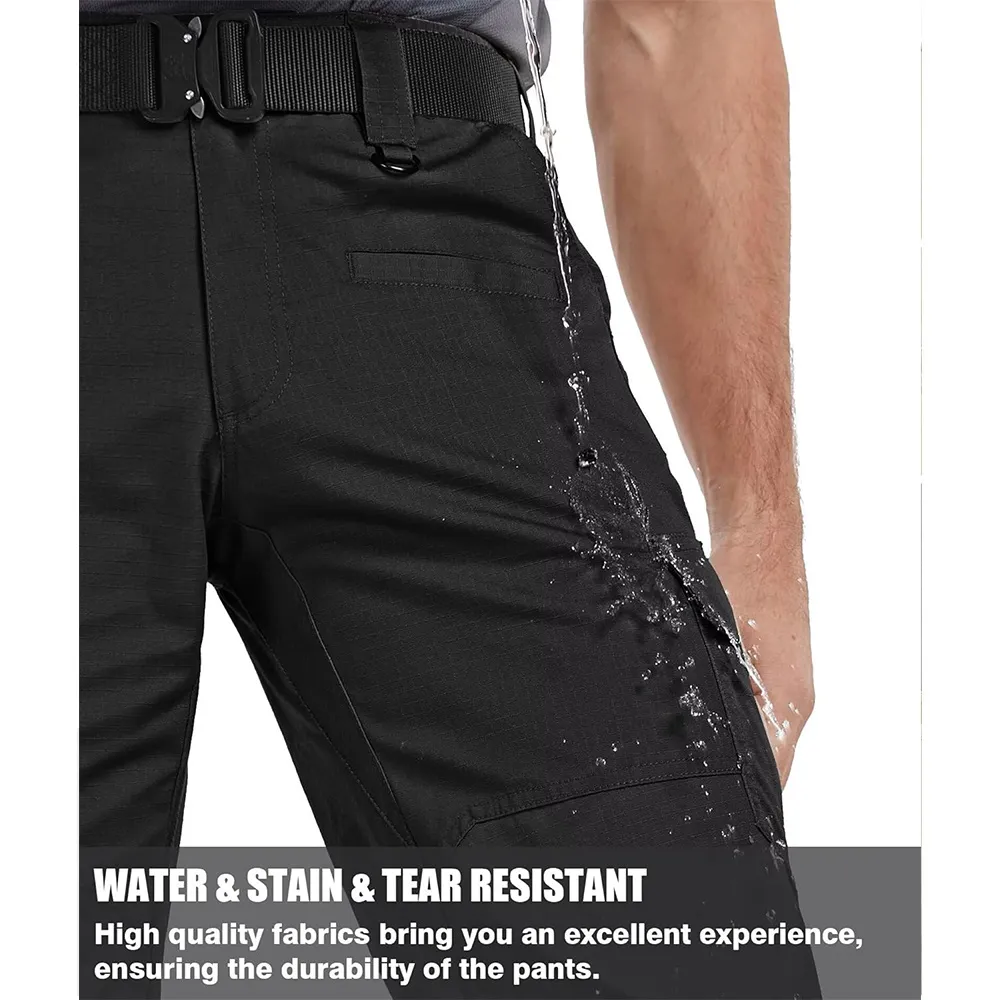 Men's Ripstop Water-Resistant Cargo Pants,Ripstop Water Resistant Hiking Work Pants
