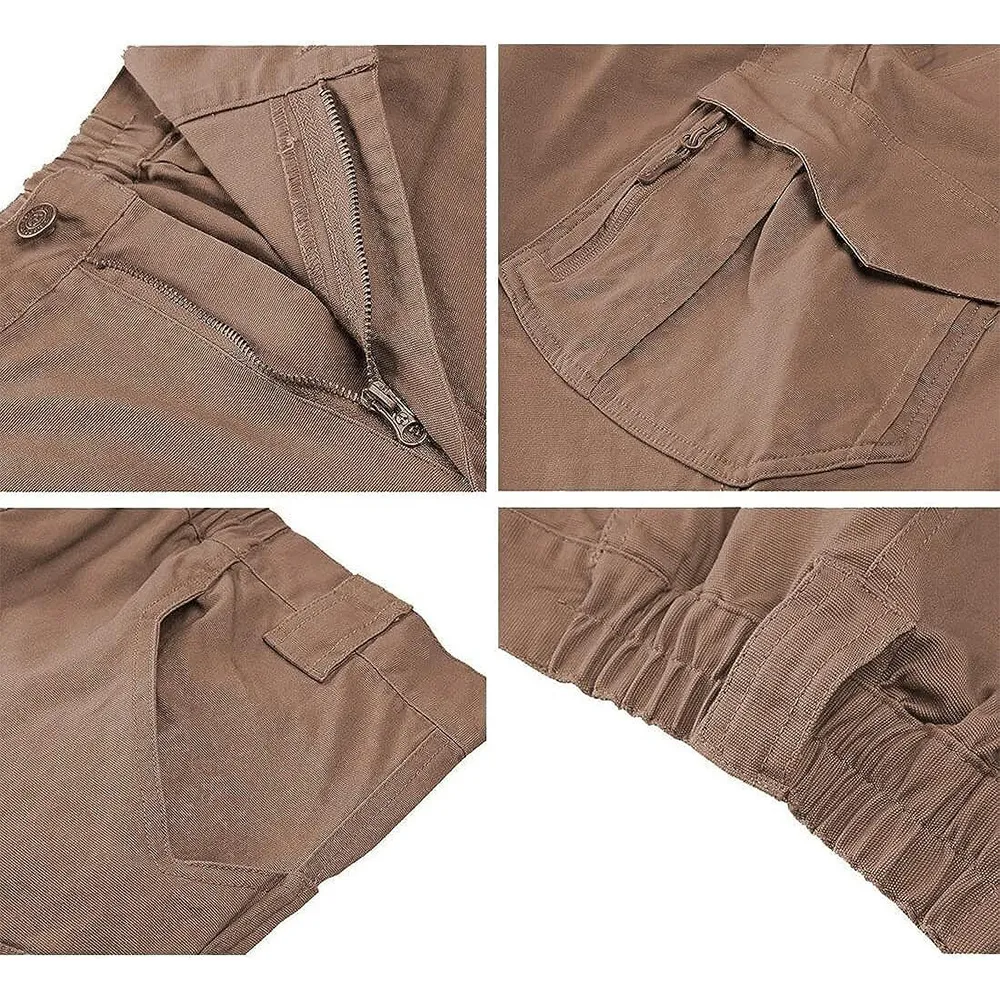 Men's Assault Tactical Pants Lightweight Cotton Outdoor Military Combat Cargo Trousers