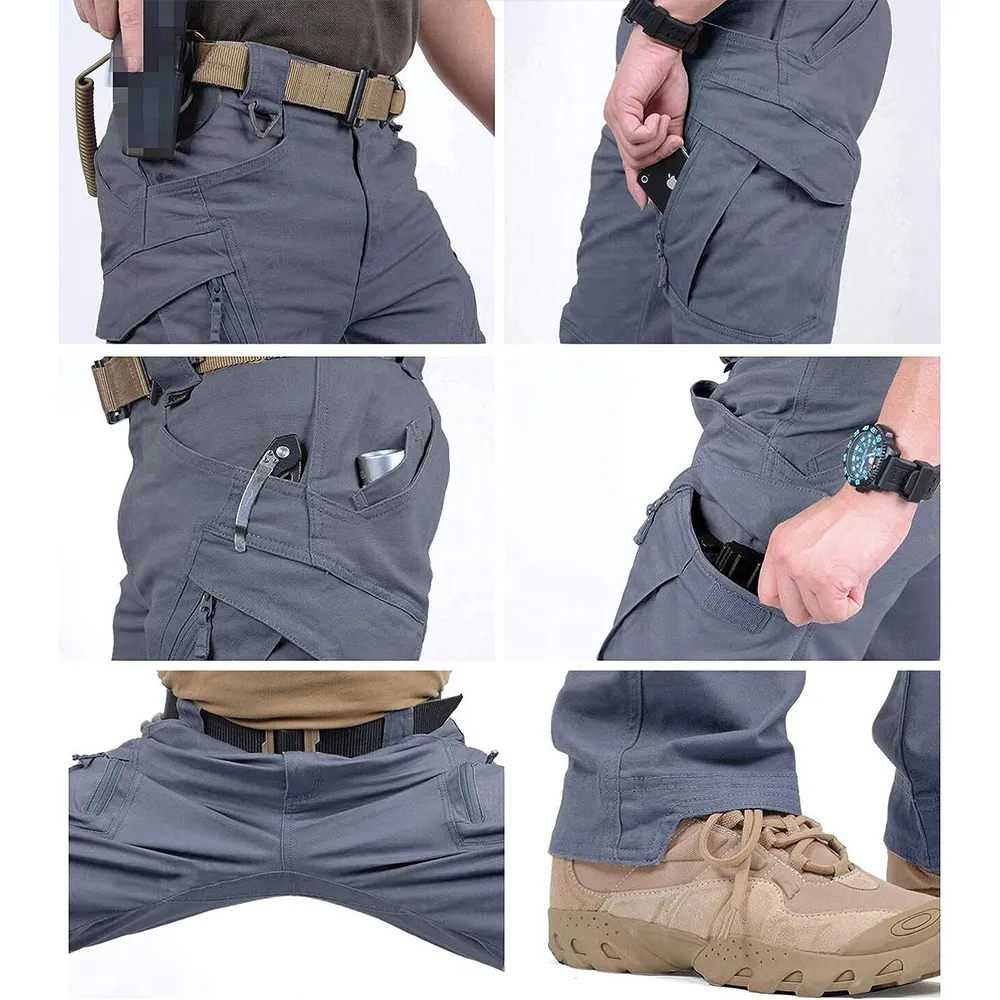 Men's Assault Tactical Pants Lightweight Cotton Outdoor Military Combat Cargo Trousers