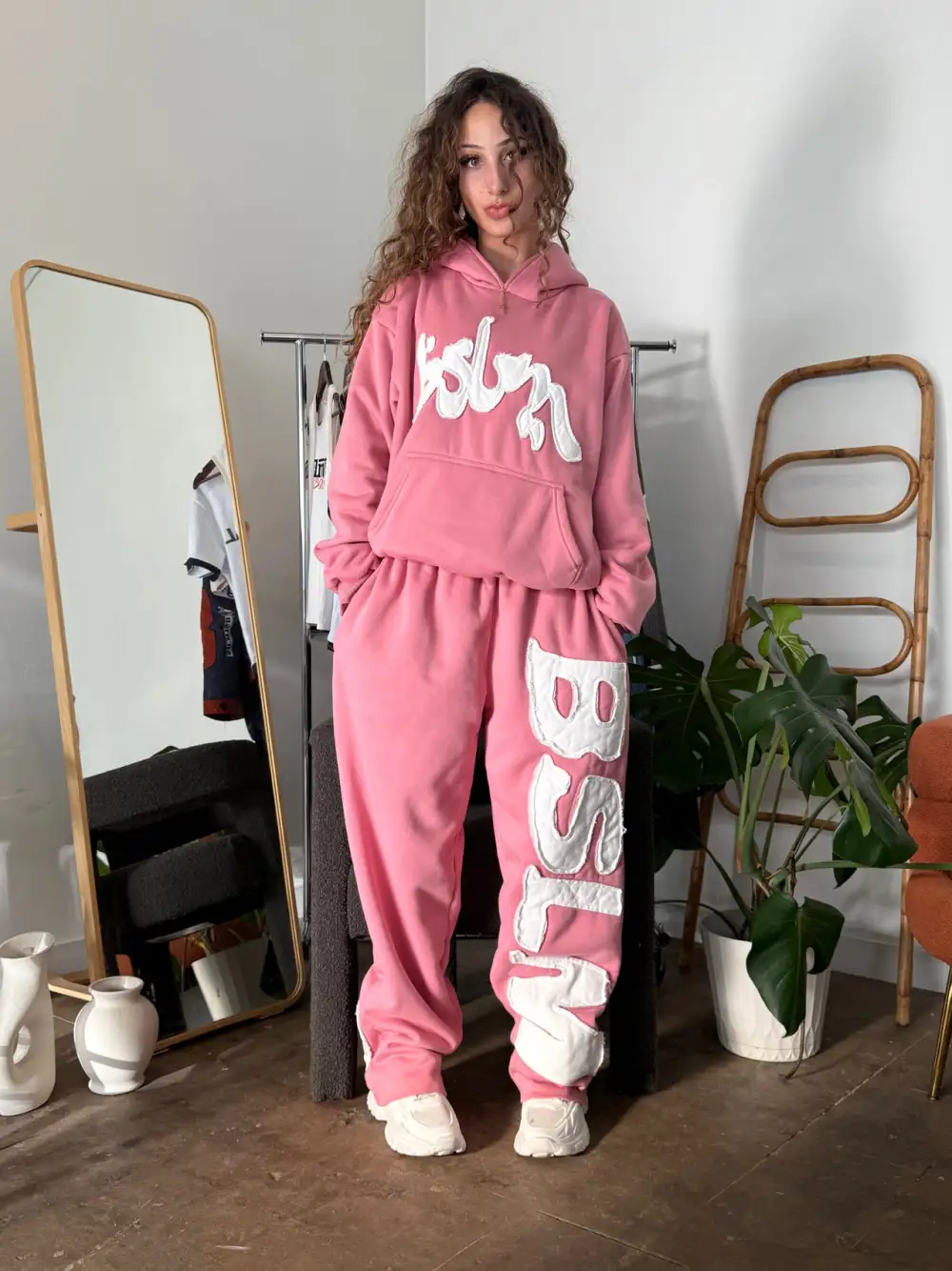 PATCHED HOODIE PINK