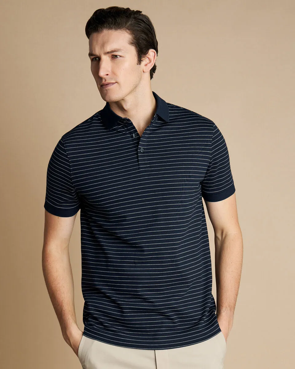Men'S Casual Business POLO Shirt, Breathable Pique Fabric