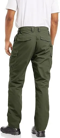 Men's Ripstop Tactical Pants, 9 Pockets,Water Repellent, Cargo Pants for Work, Hiking, Hunting