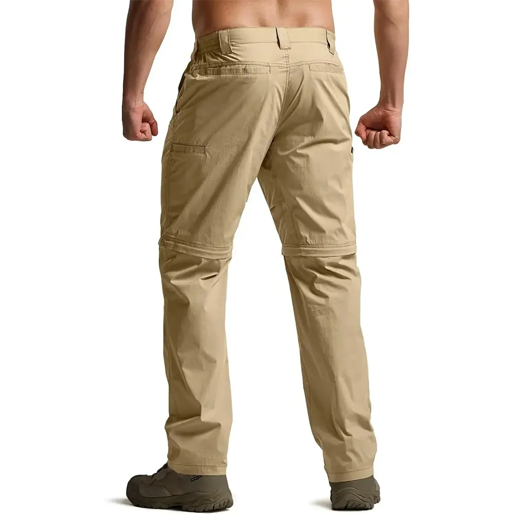 Men's Convertible Cargo Tactical Pants, Water Resistant Outdoor Hiking Pants