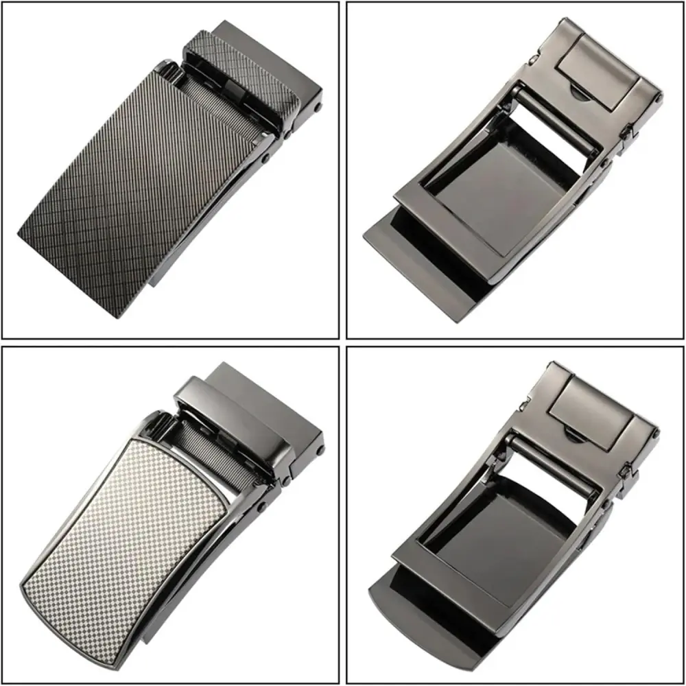 Leather Belts For Men Automatic Buckle Without Holes Men Belt Cowhide Suit Belt Male