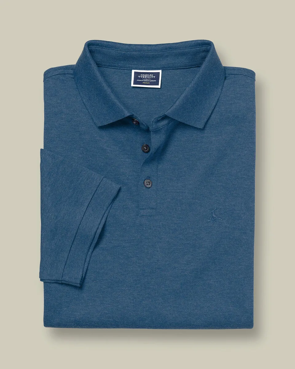 Men'S Casual Business POLO Shirt, Breathable Pique Fabric