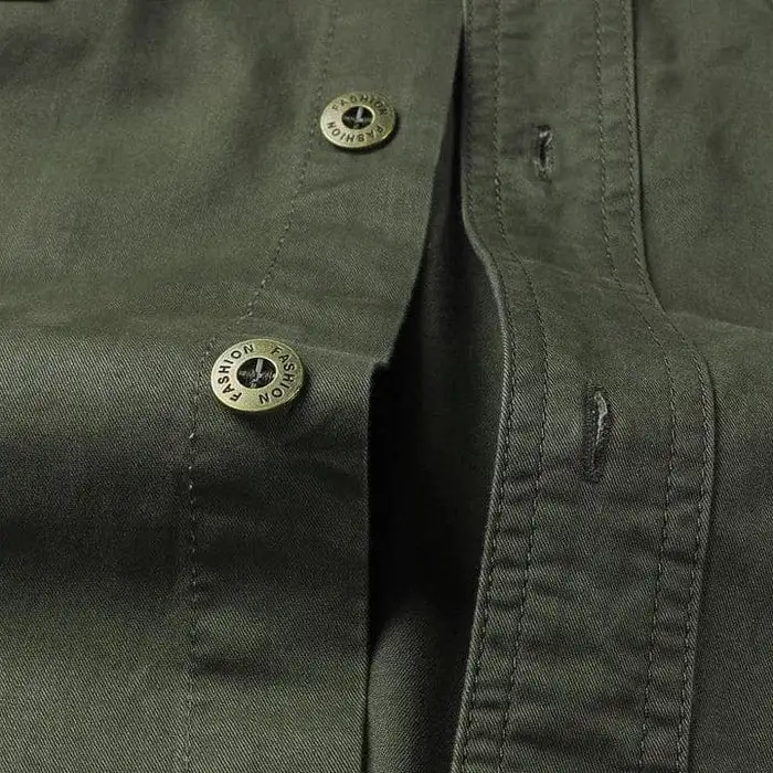 Military Style Long Sleeve Shirt (Win a Waterproof Watch as a Gift)