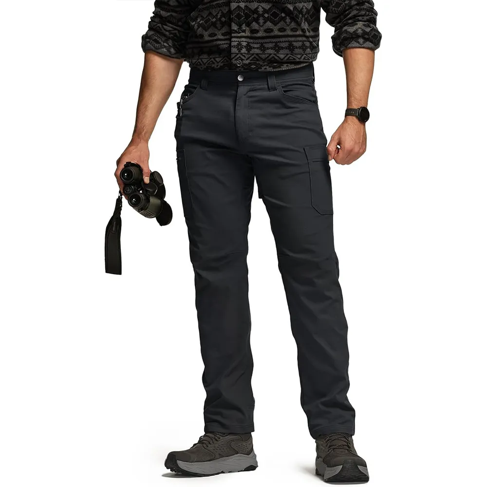 Men's Cool Flex Tactical Pants, Water Resistant Lightweight Stretch Cargo Work Hiking Pants