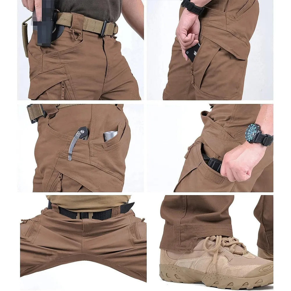 Men's Assault Tactical Pants Lightweight Cotton Outdoor Military Combat Cargo Trousers