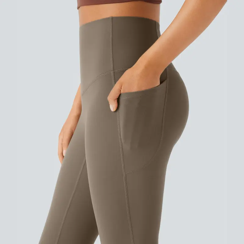 Halara UltraSculpt High Waisted Tummy Control Pocket Shaping Yoga Bootcut Leggings