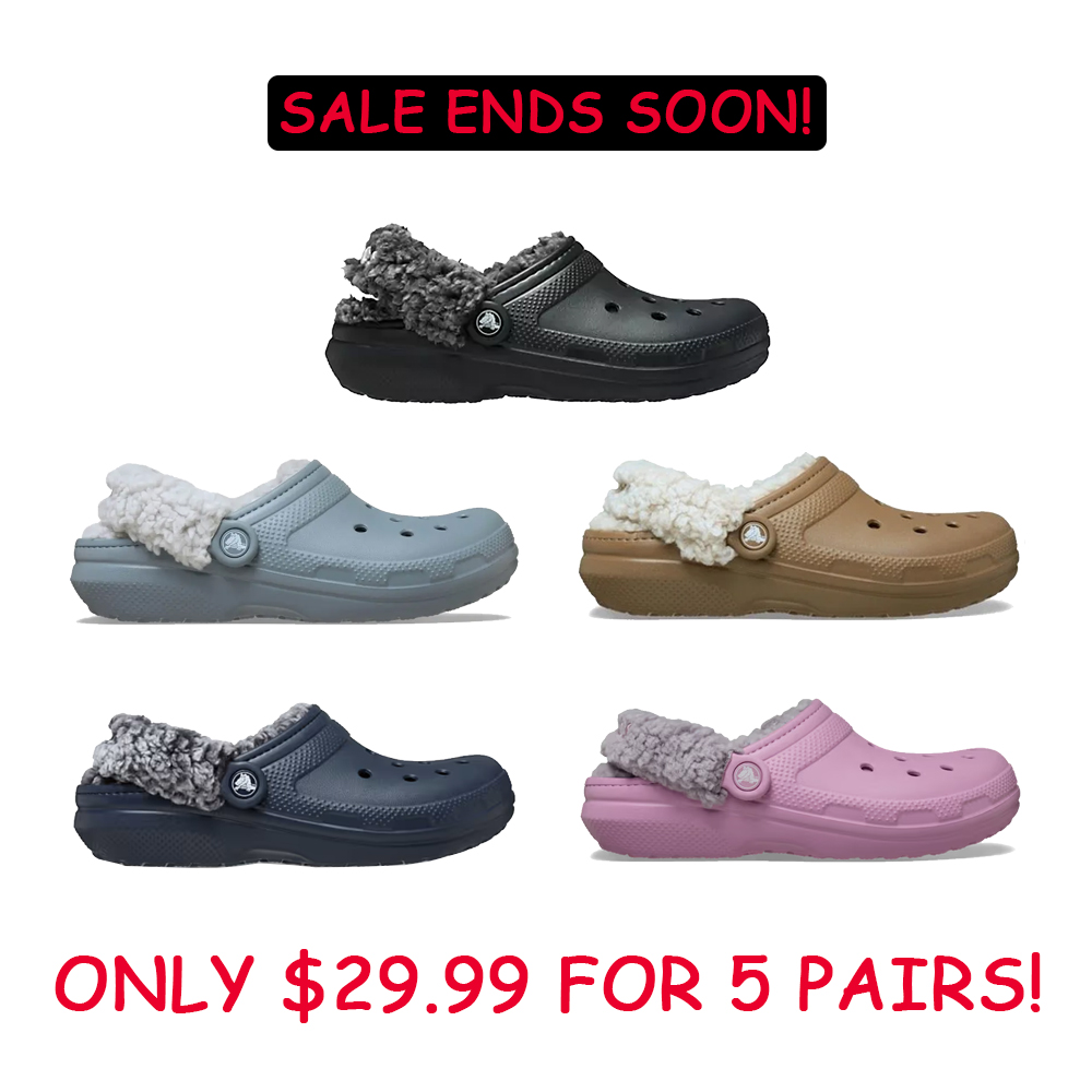 Crocs Adult Classic Fleece Lined Clogs