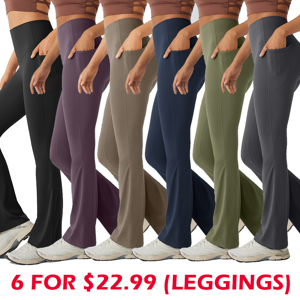 Halara UltraSculpt High Waisted Tummy Control Pocket Shaping Yoga Bootcut Leggings