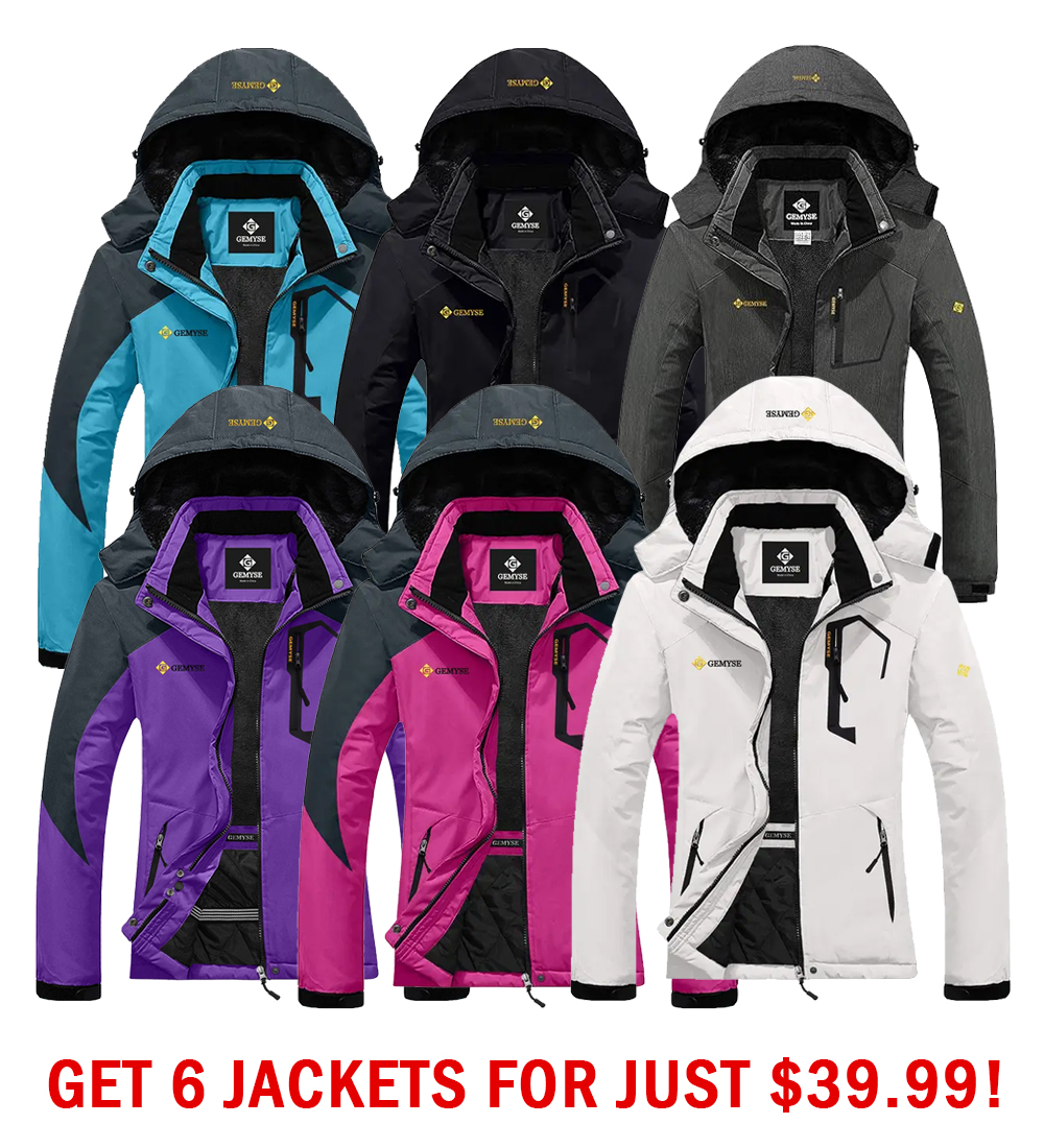 Women's Mountain Waterproof Ski Snow Jacket Rain Winter Jacket Coat Hooded Windproof Parka