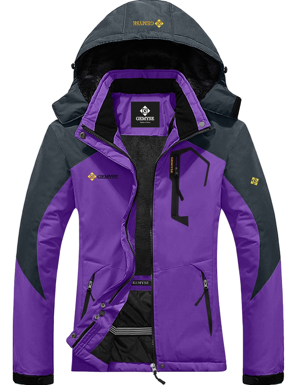 Women's Mountain Waterproof Ski Snow Jacket Rain Winter Jacket Coat Hooded Windproof Parka