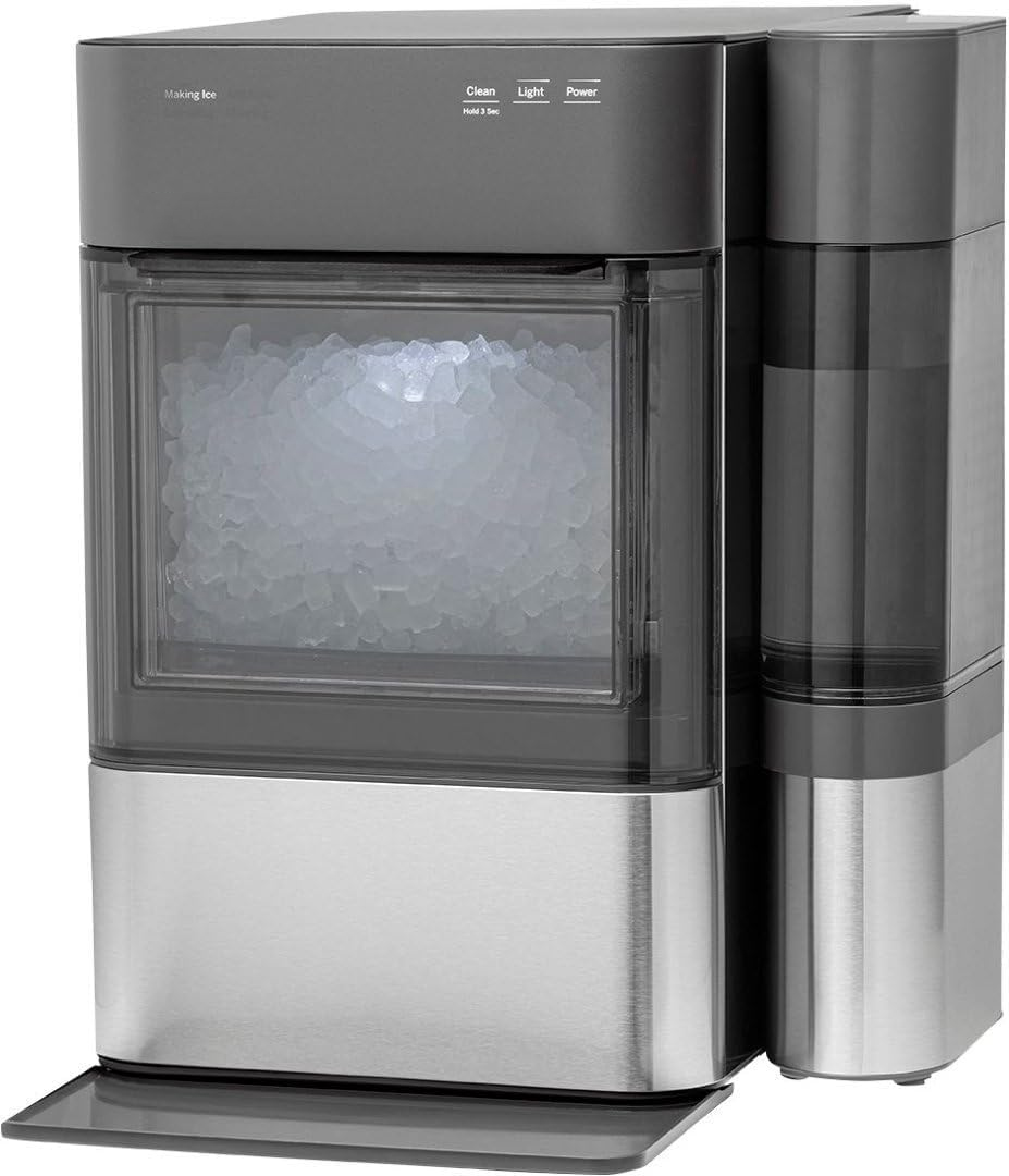 Opal 2.0 with 0.75 Gallon Tank, Chewable Crunchable Countertop Nugget Ice Maker, Scoop included, 38 lbs in 24 hours, Pellet Ice Machine with WiFi & Smart Connected, Stainless Steel