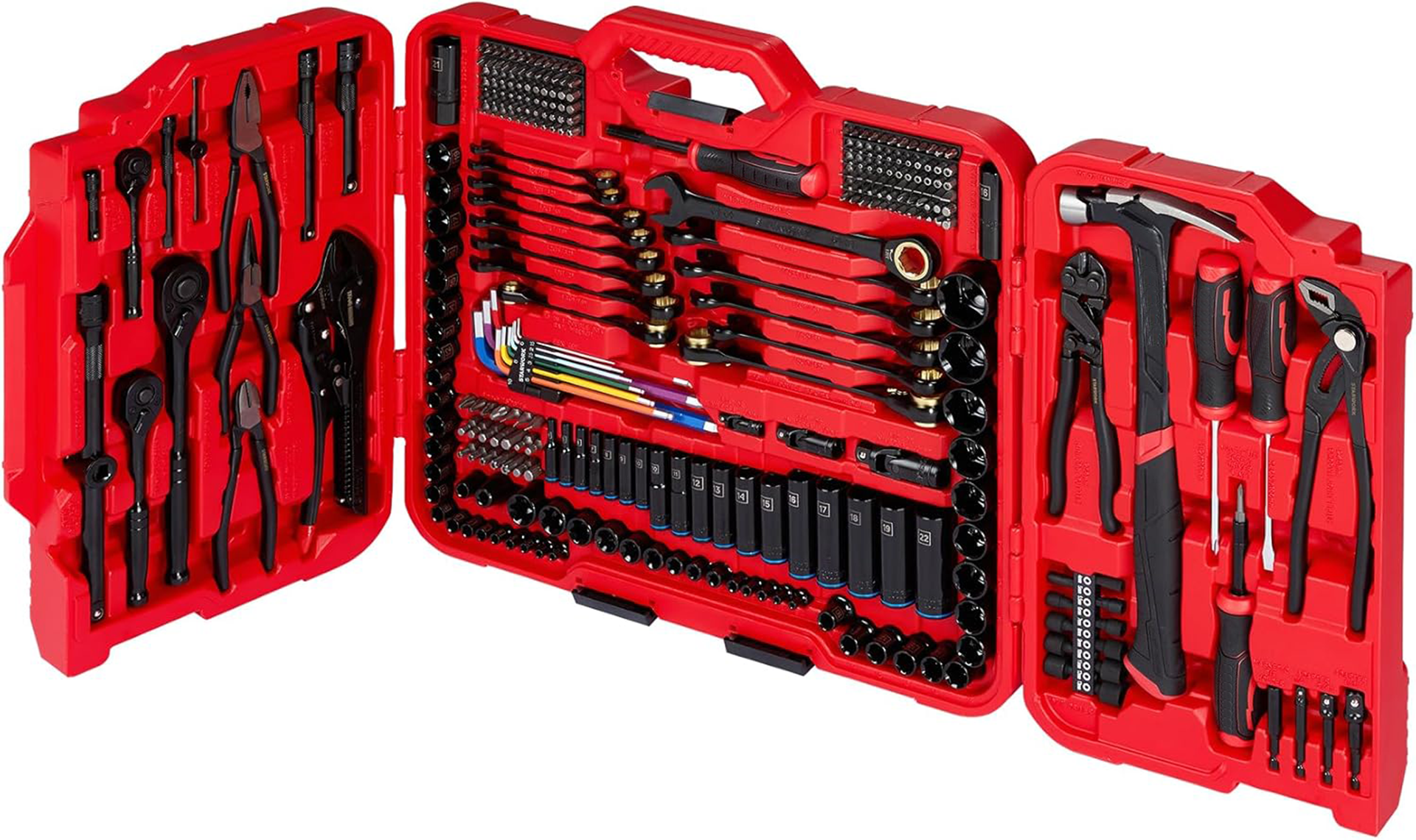 TRUE MECHANIC 312-Piece Mechanics Tool Set and Socket Set, Professional, SAE/Metric