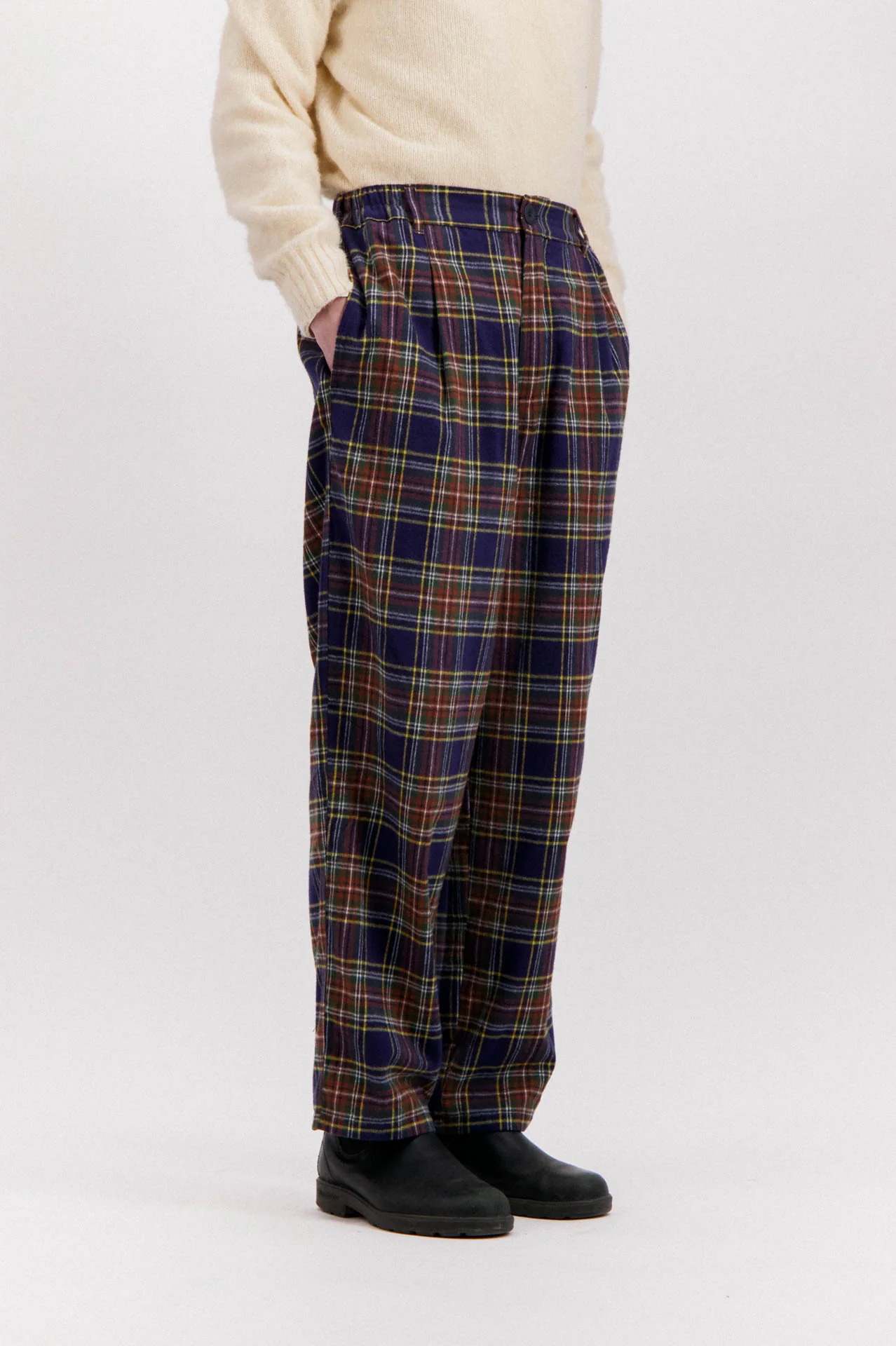 Cosmic Pants - Tartan - Navy