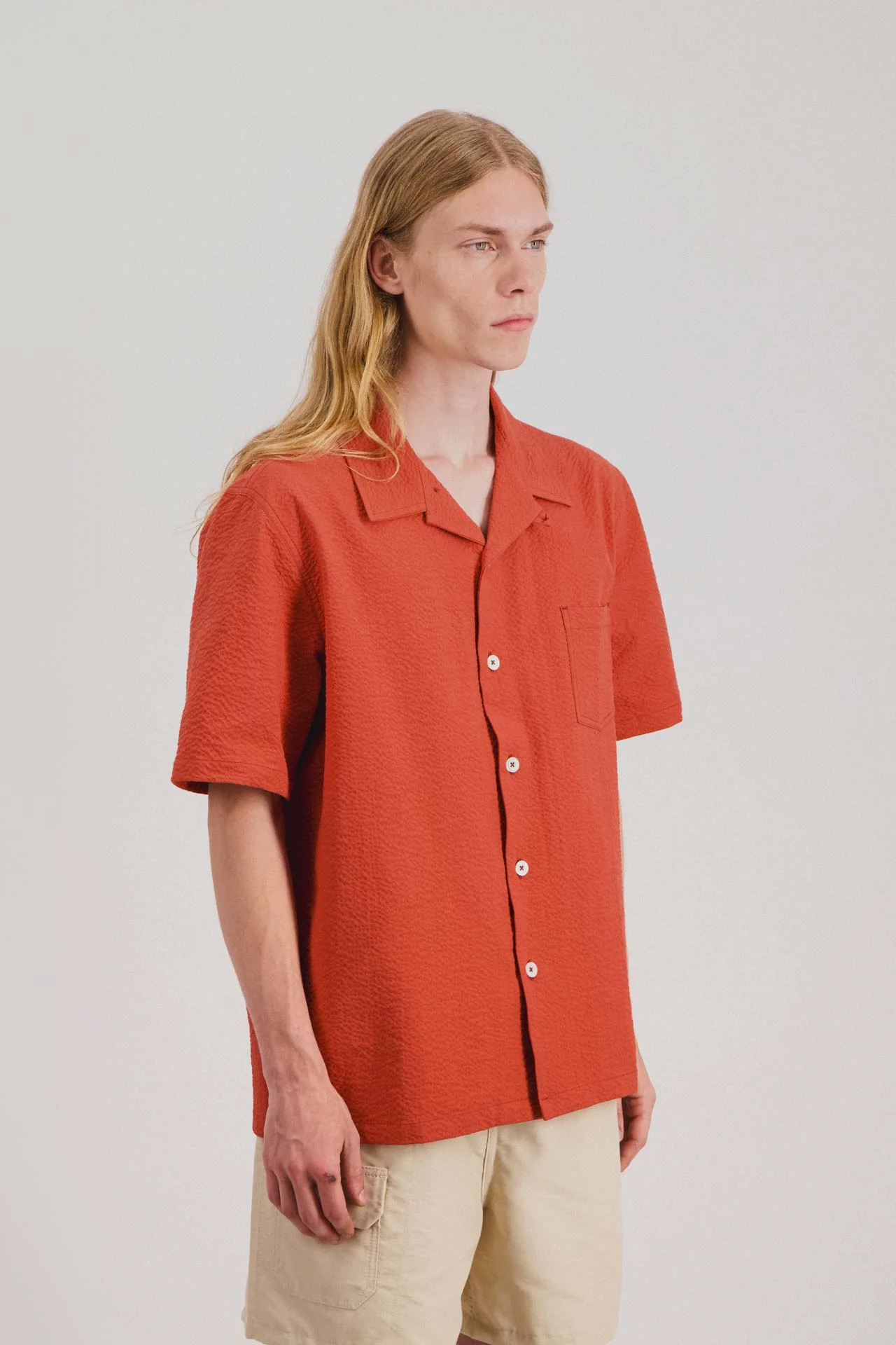 Cocktail Shirt - Seersucker - Red