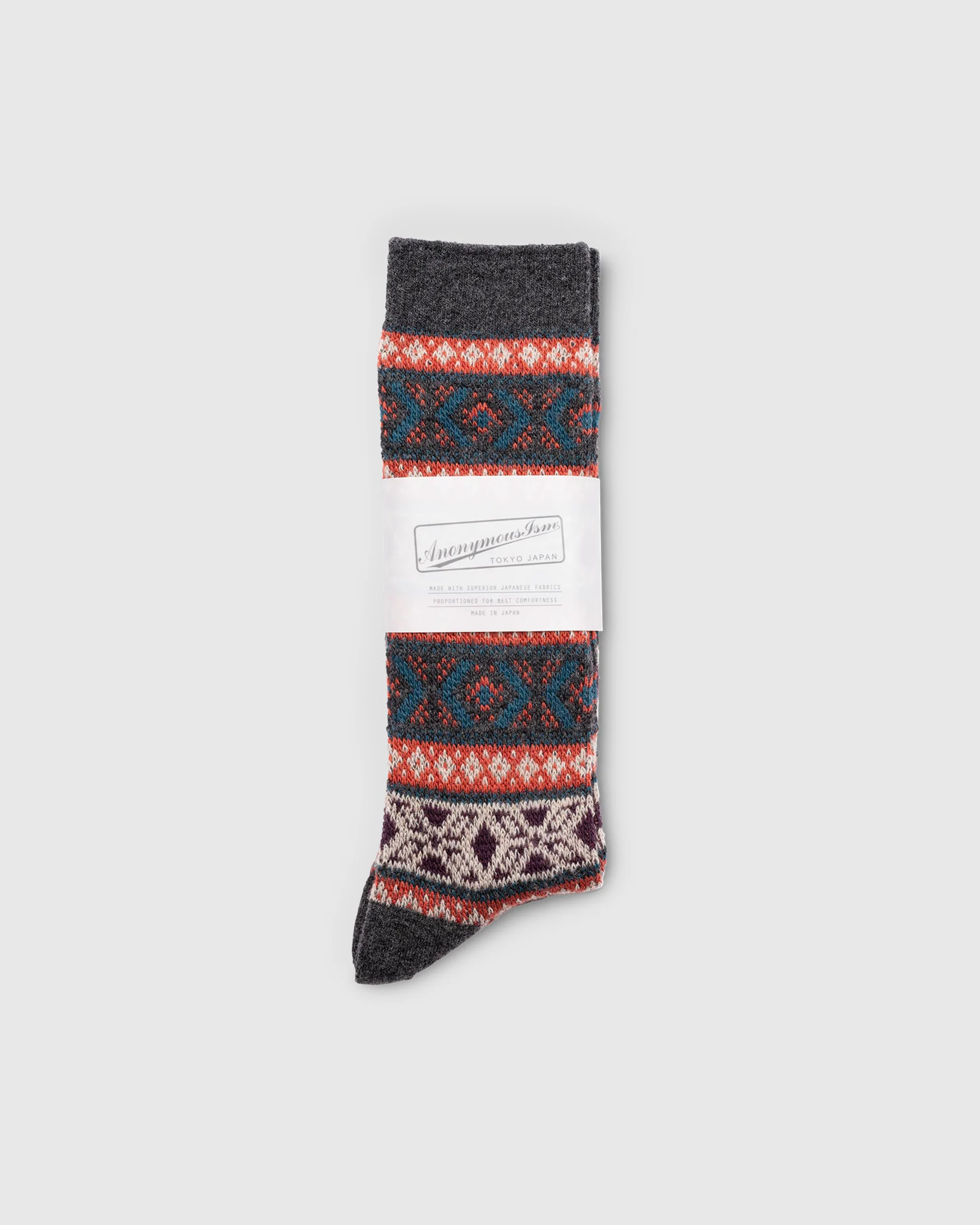 Wool JQ Socks - Charcoal