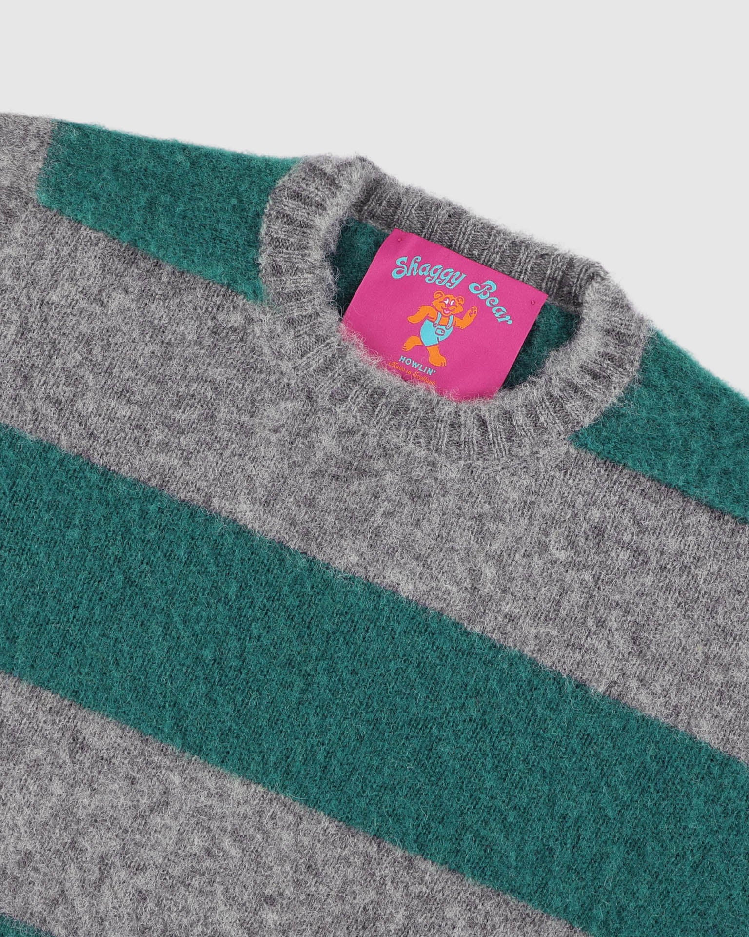 Shaggy Bear - Chunky Stripes - Metal Eyes