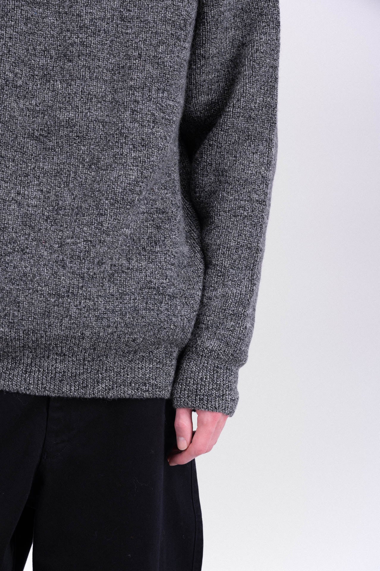 Soft Machine Knit - Black Melange