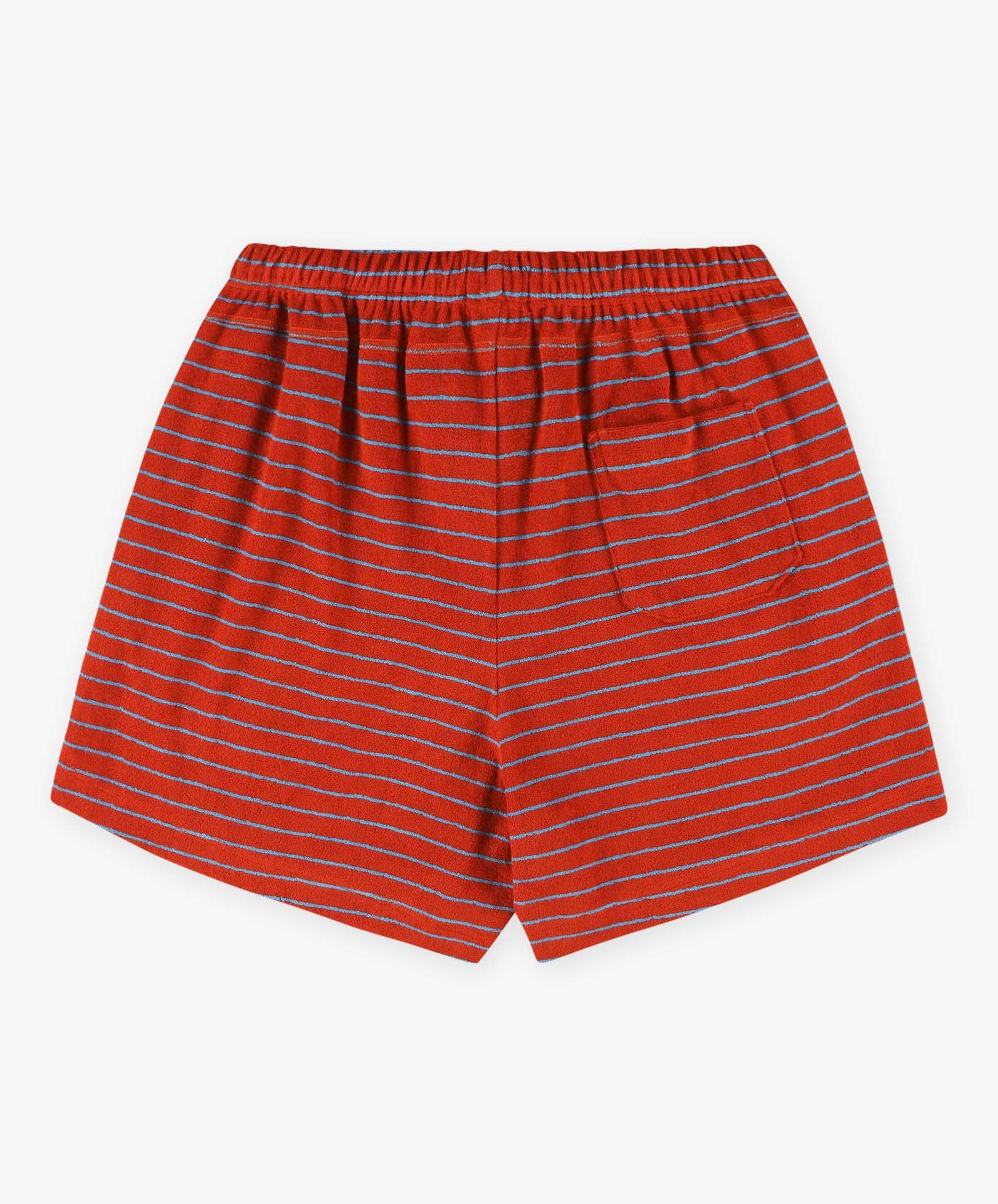 Towel Shorts - Striped - Hyper Red