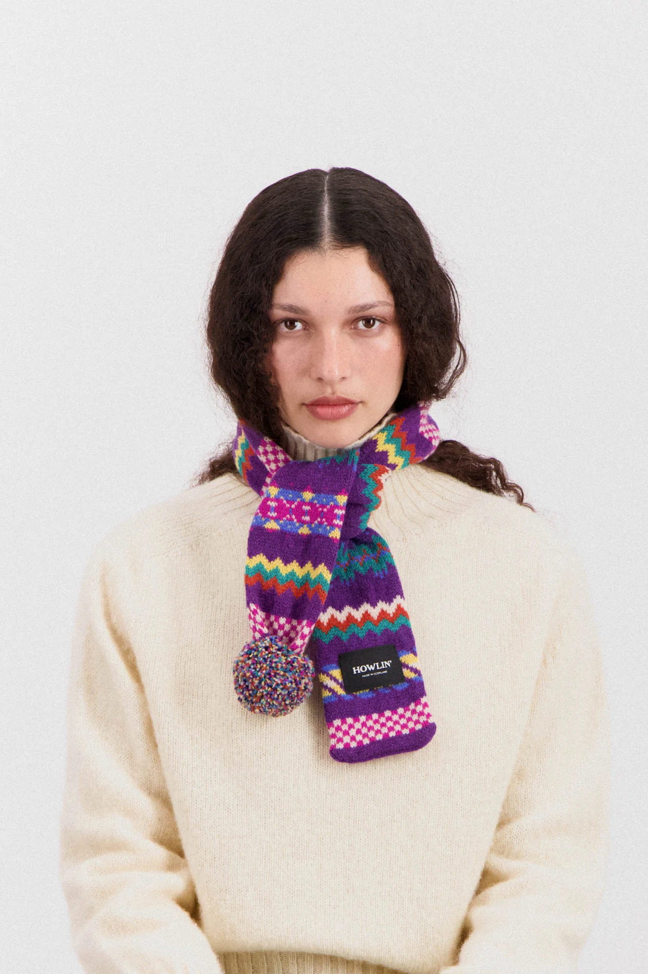 Small Woolen Wonder Scarf - Violet Dream