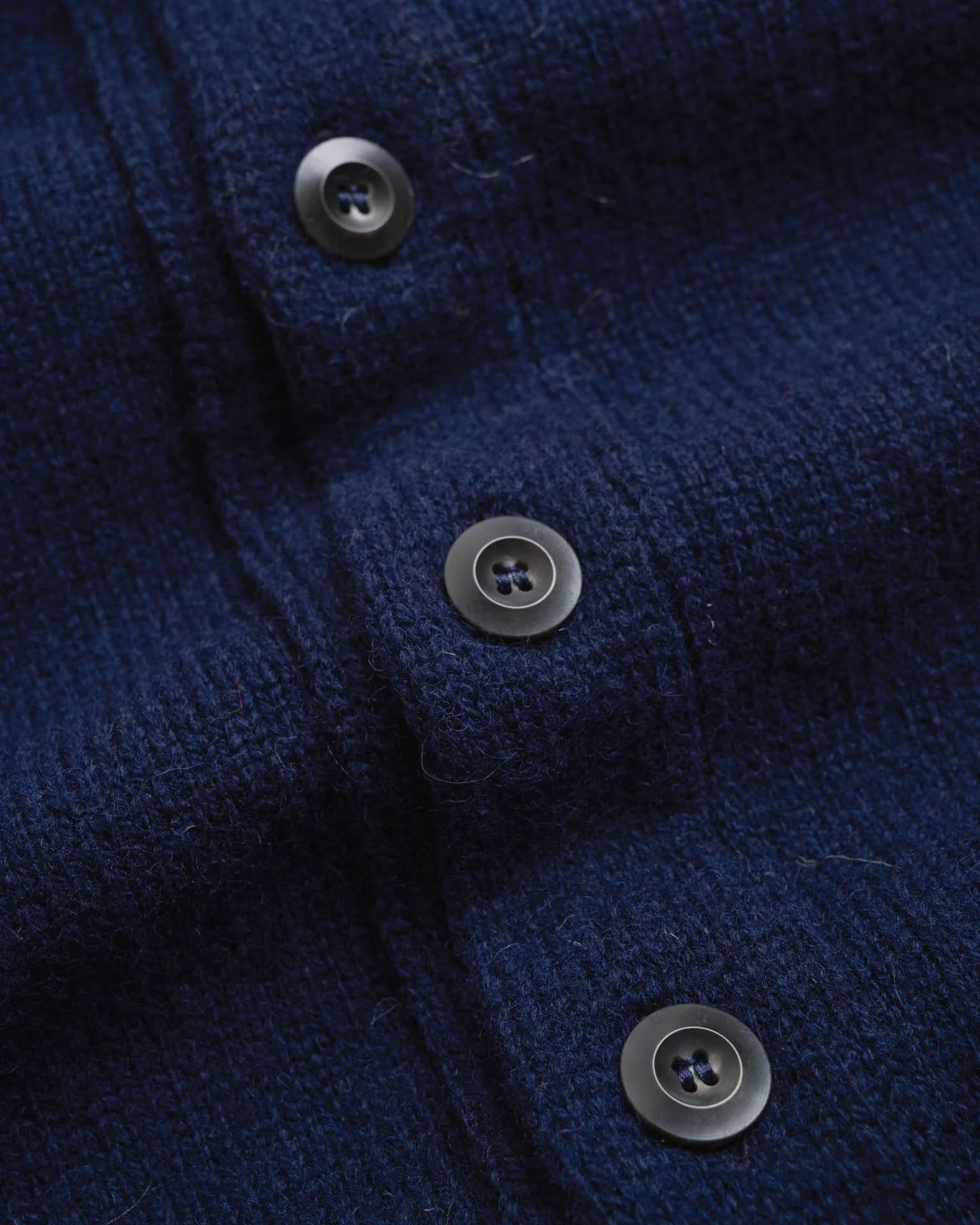 Shaggy Bear - Shawl Cardigan - Deep Blue