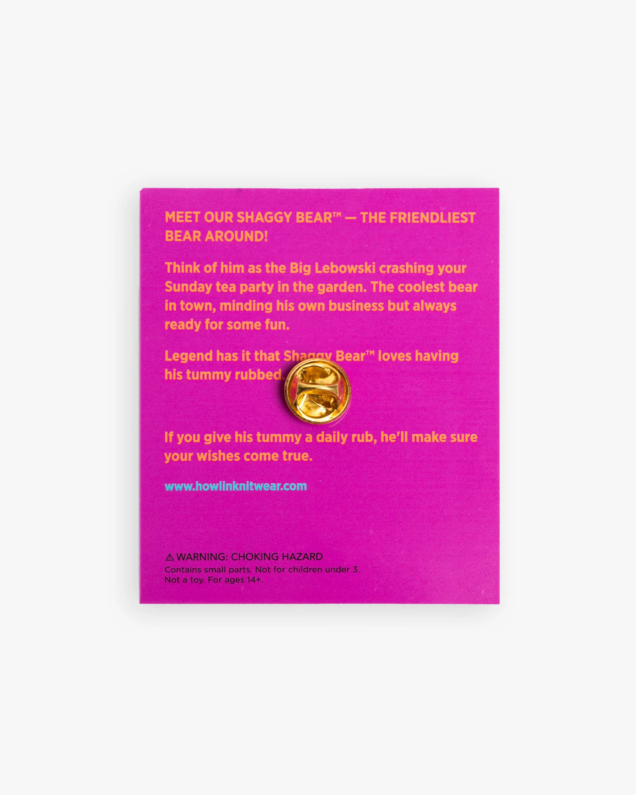 Shaggy Bear Pin *Limited Edition