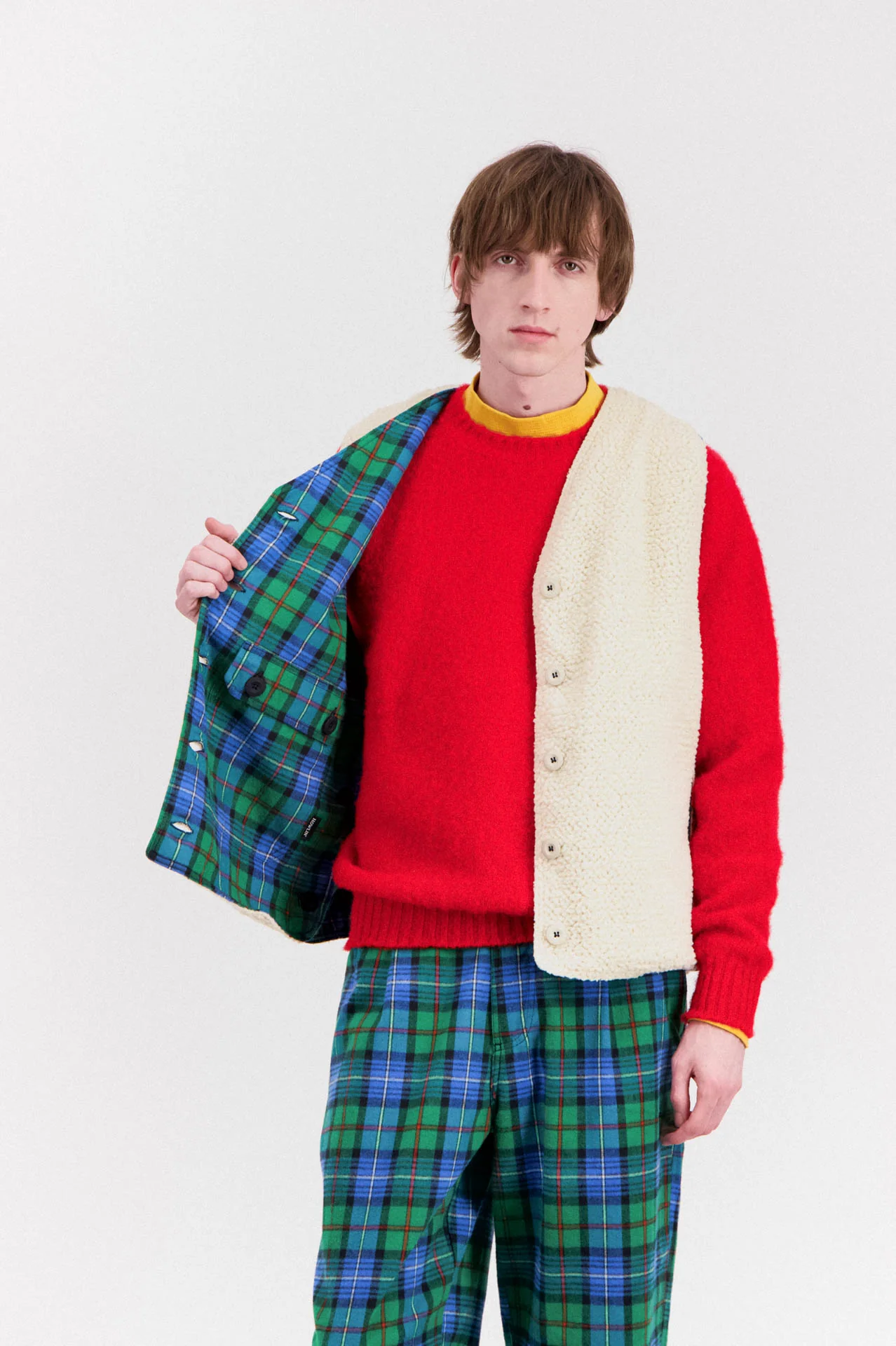 Cosmic Vest - Tartan - Blue