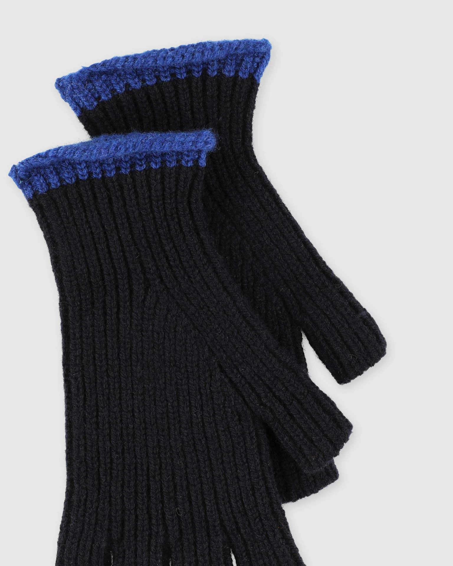 Lost My Fingers Ribbed Gloves - Navy