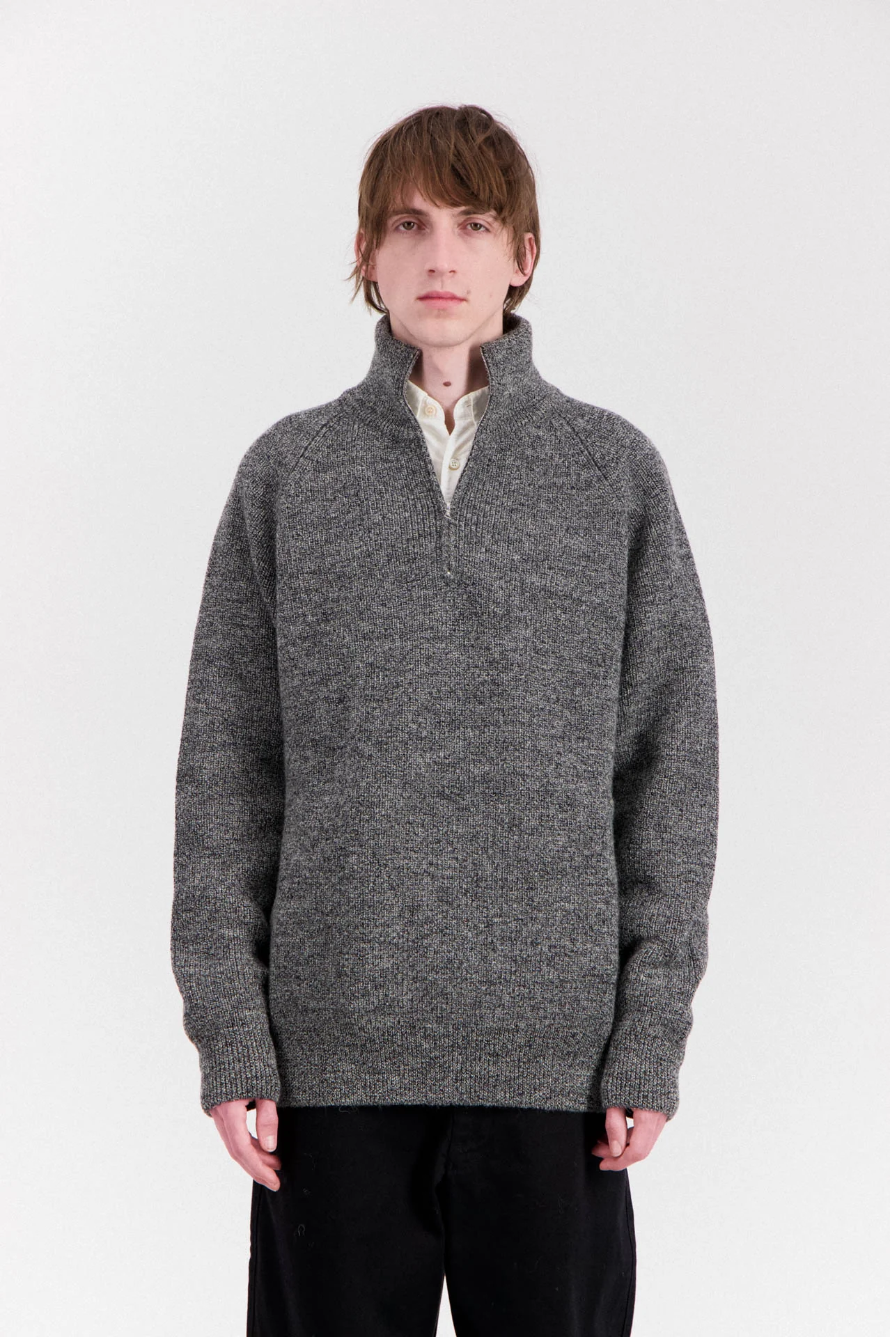 Soft Machine Knit - Black Melange
