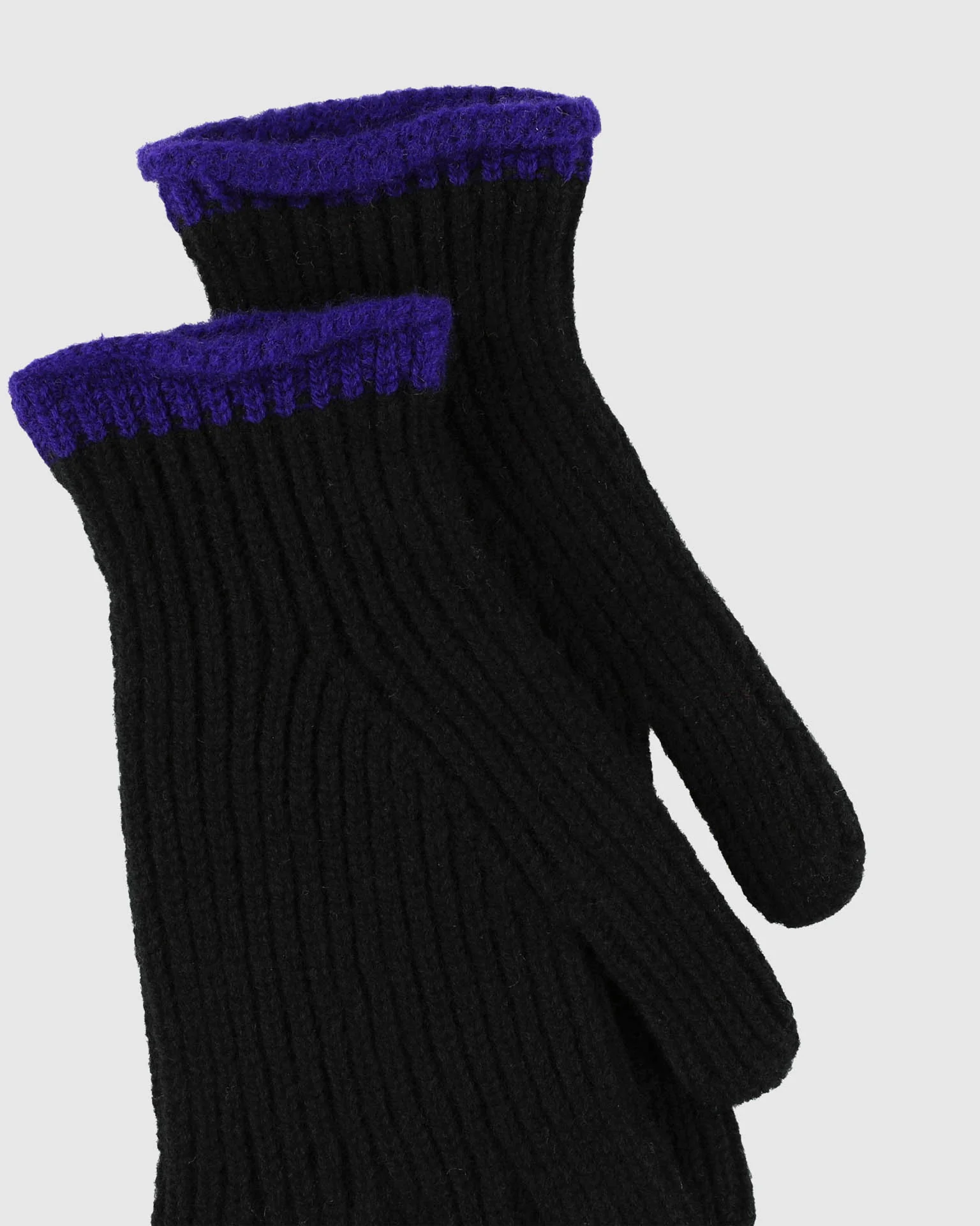 Wind It Up Ribbed Gloves - Black