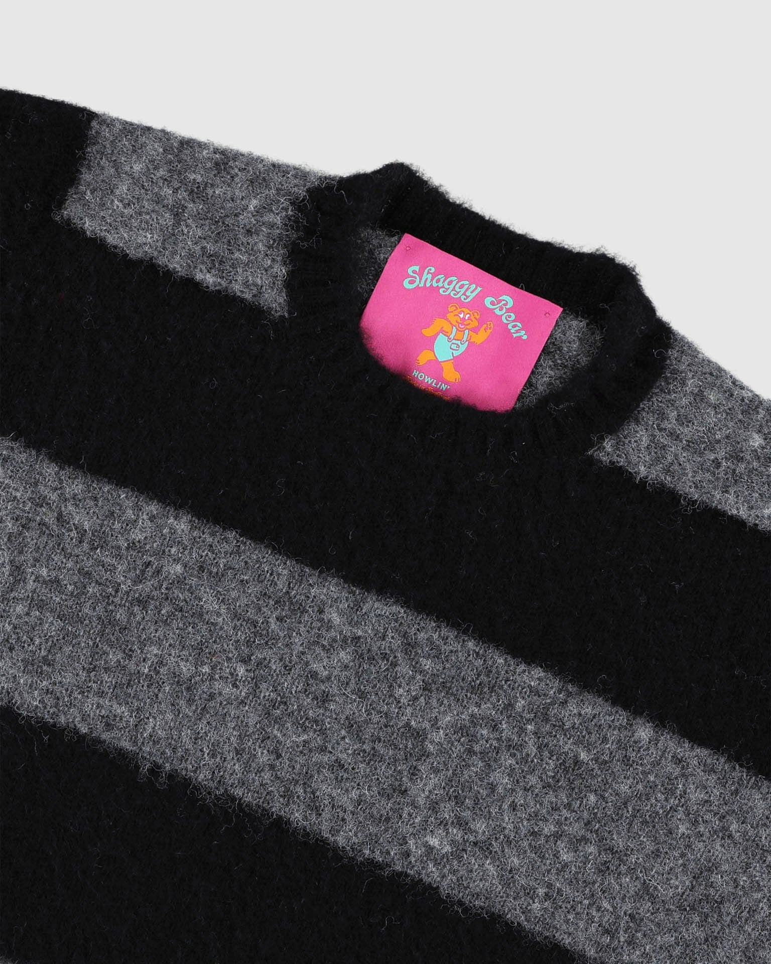 Shaggy Bear - Chunky Stripes - Blackish