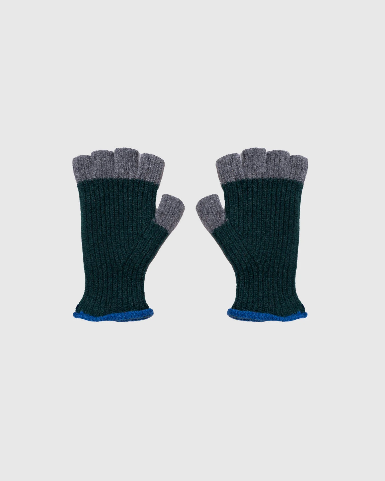 No Fingers In There Ribbed Gloves - Forest