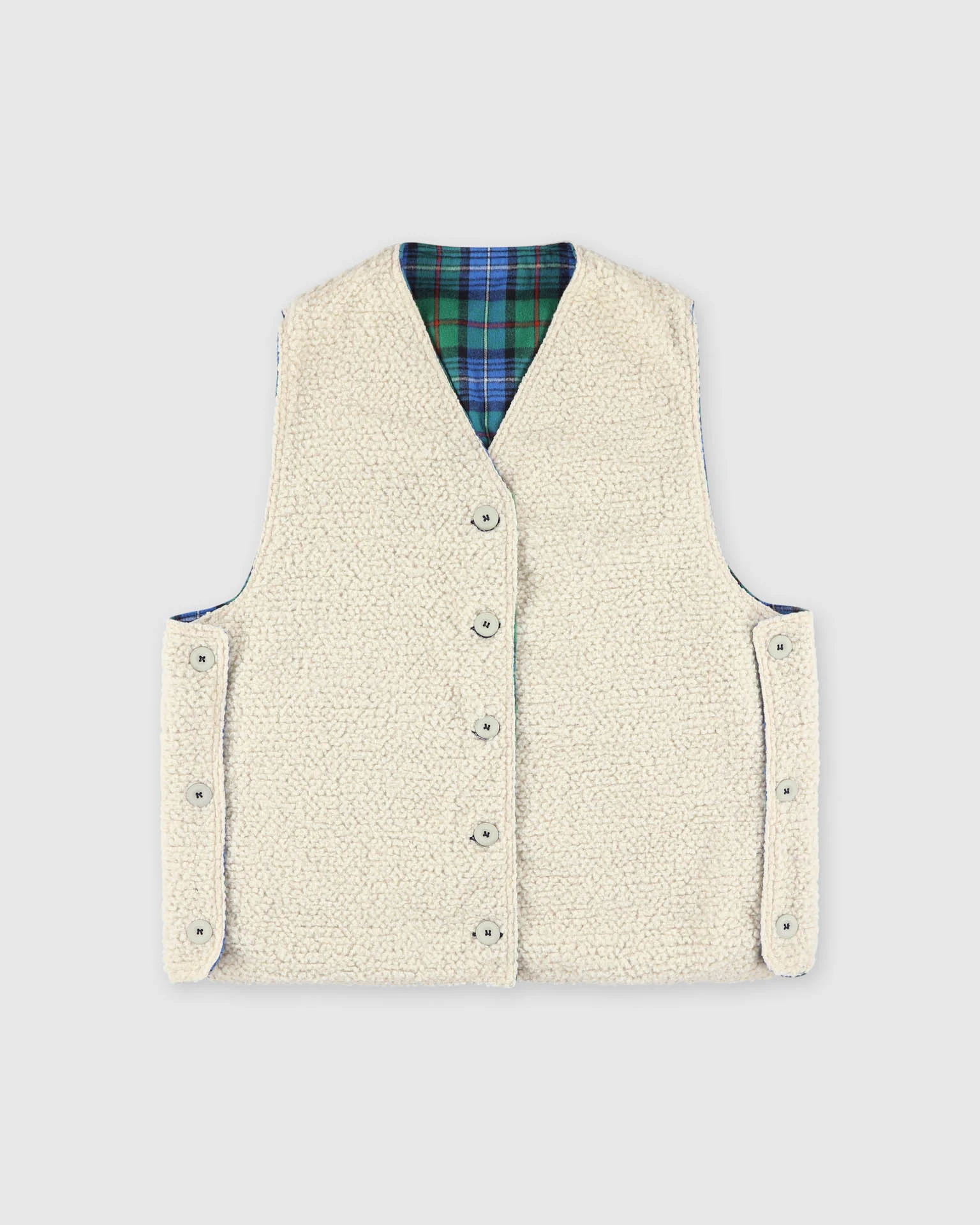 Cosmic Vest - Tartan - Blue
