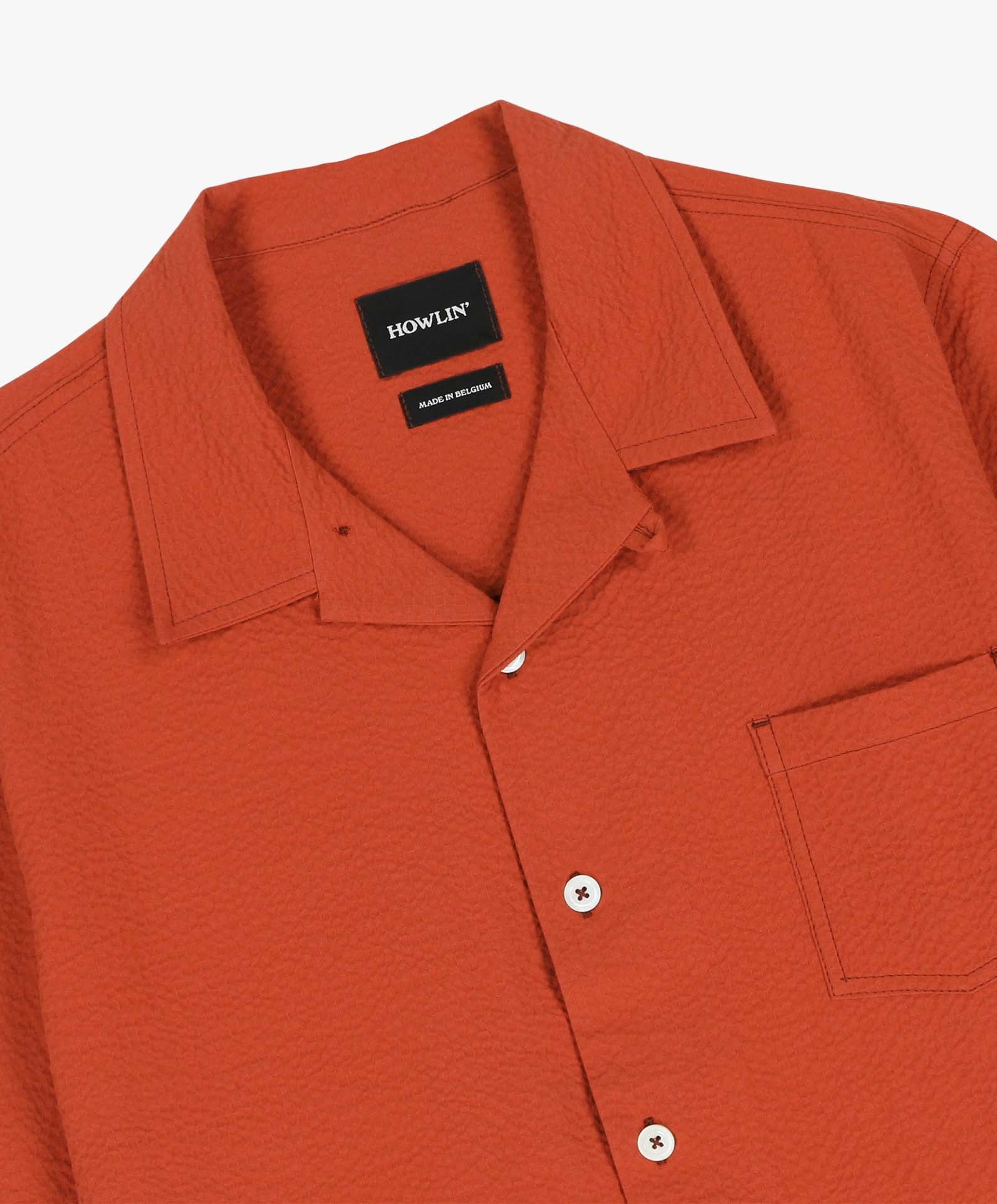 Cocktail Shirt - Seersucker - Red