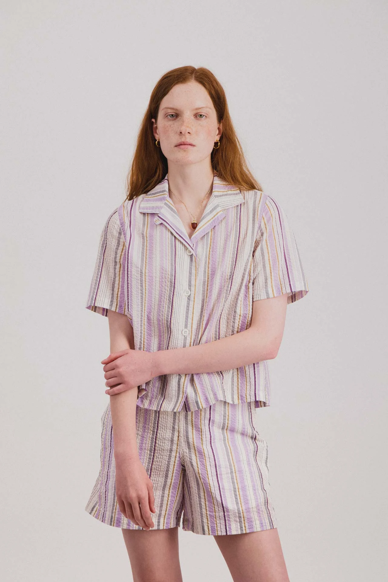 Cocktails for the Girls shirt - Fantasy - Violet Stripes (Women)