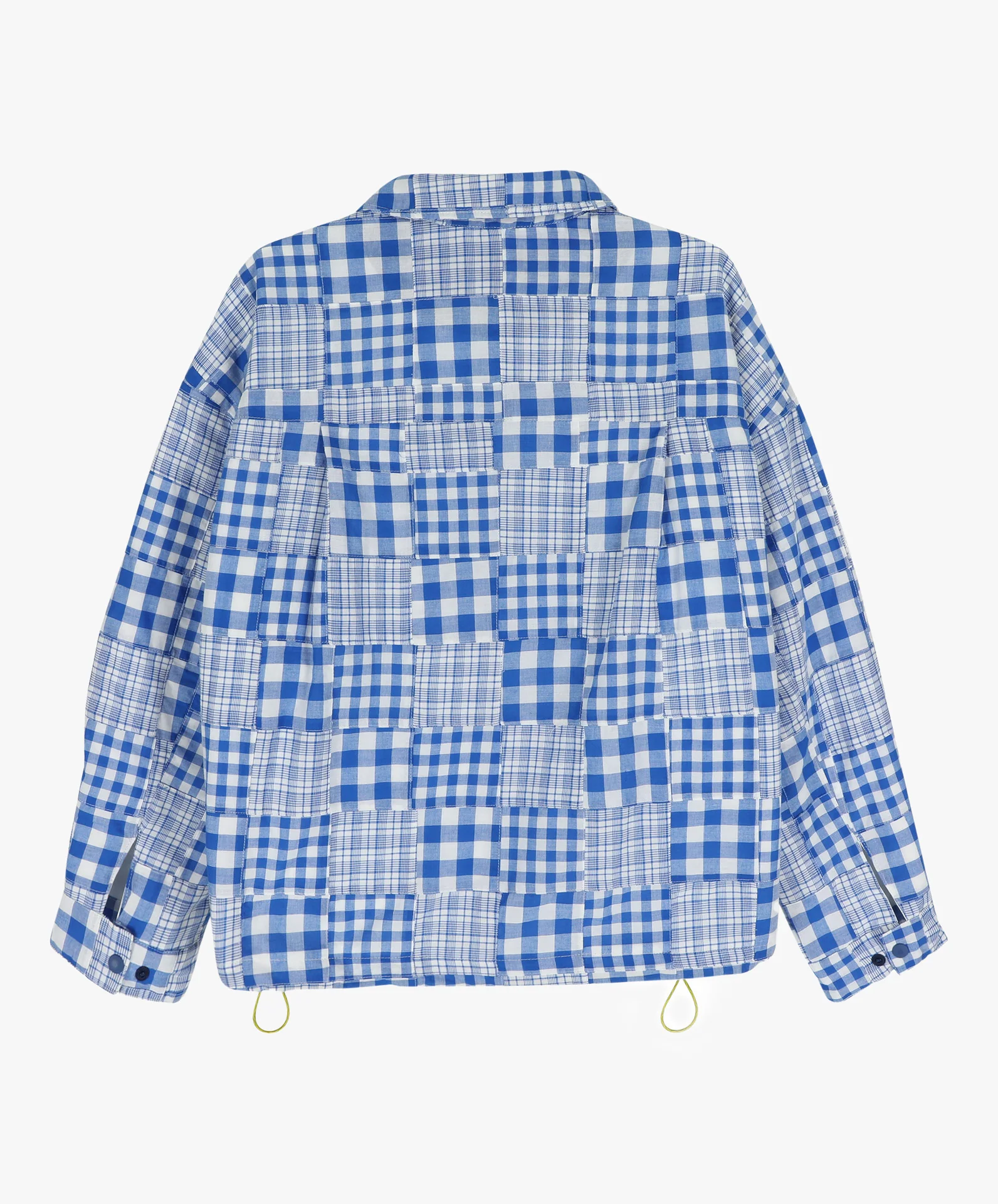 Boxy Swing Jacket - Blue Madras Patchwork