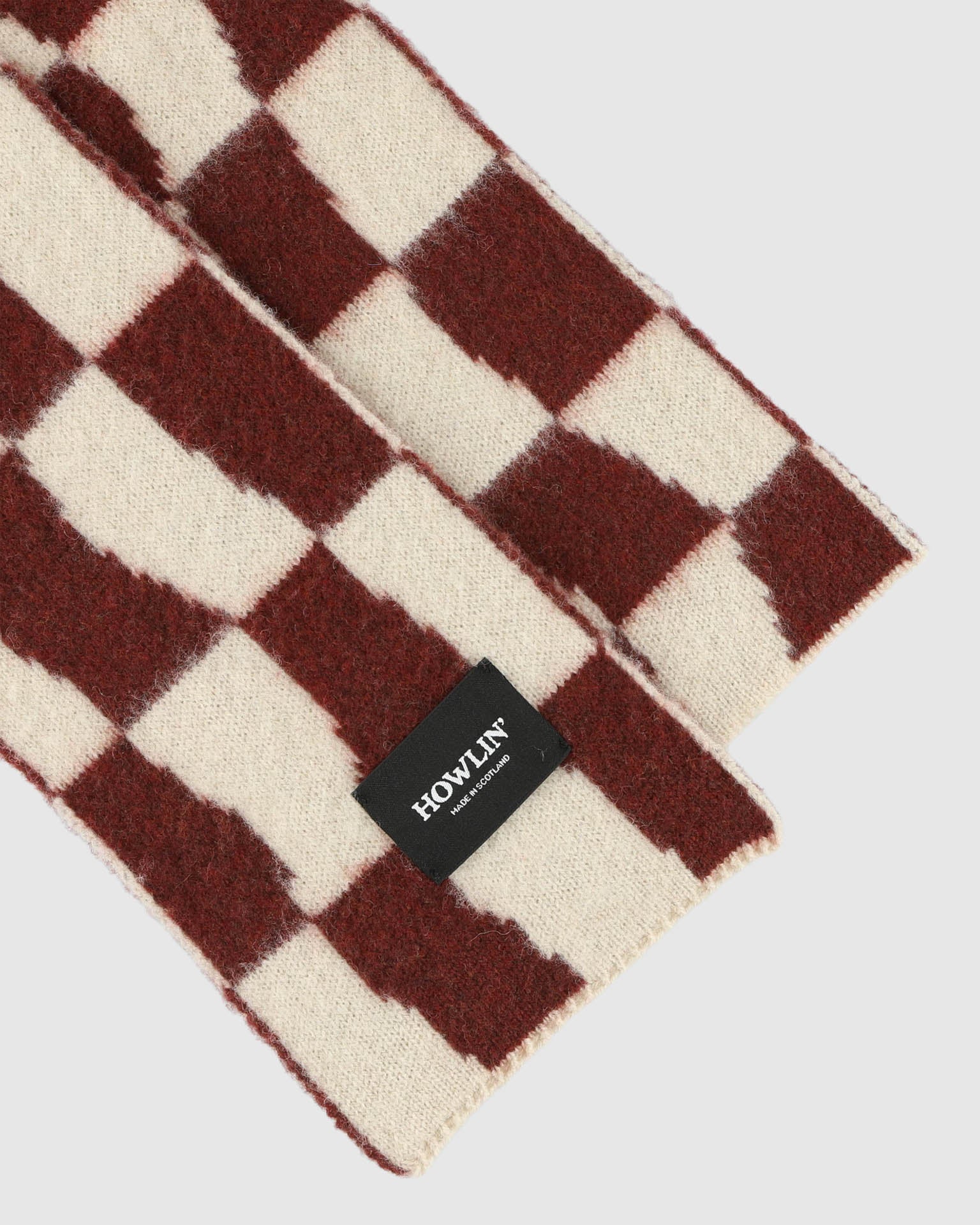 Mini Checkerboard Scarf - Rust