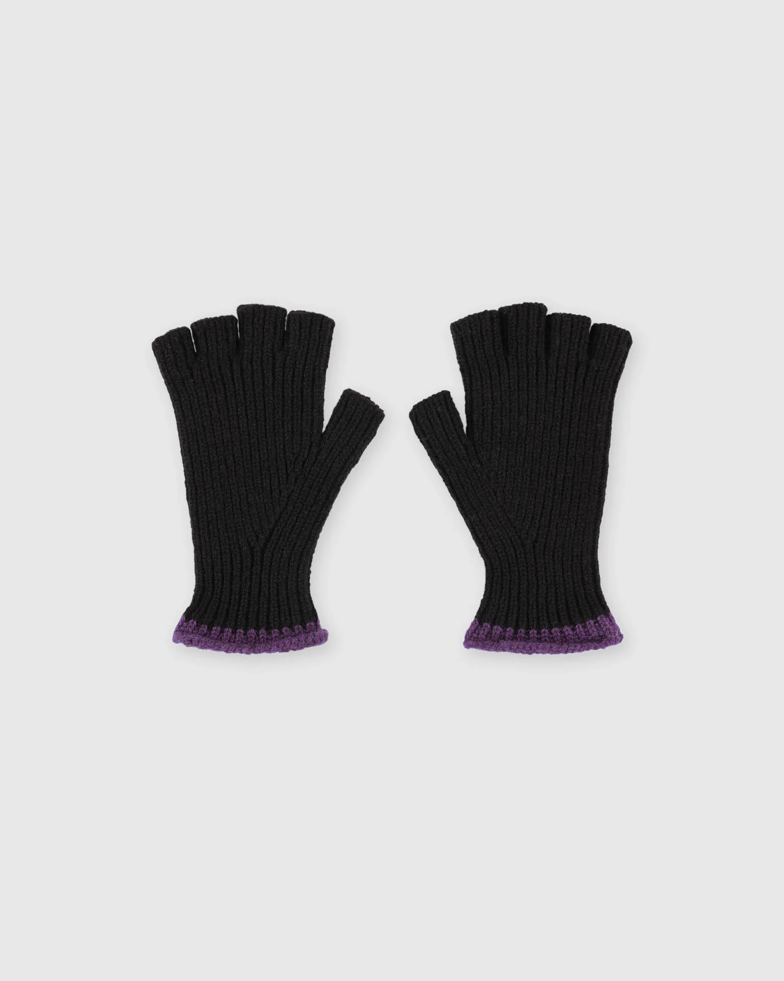 Lost My Fingers Ribbed Gloves - Black