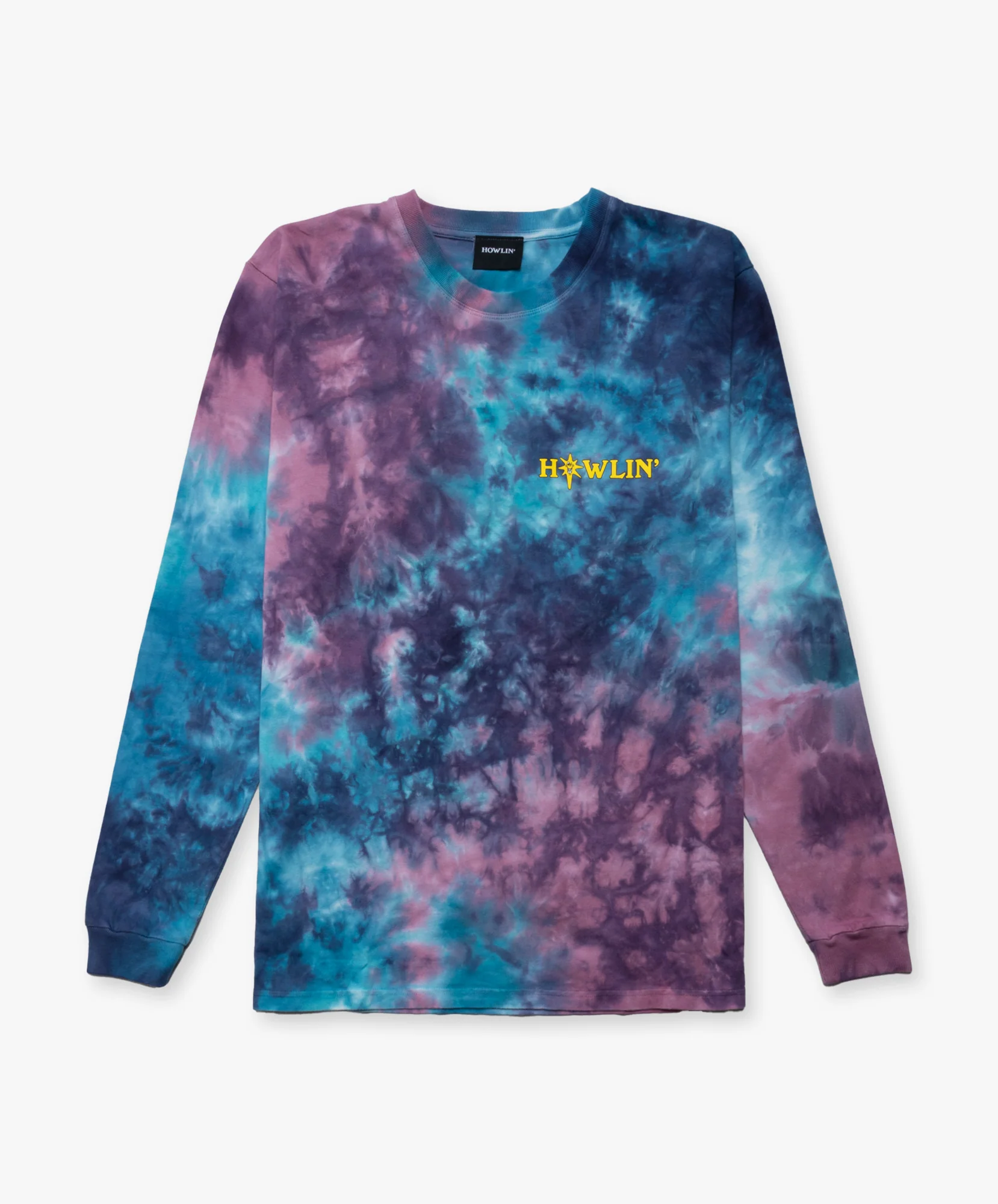 Howlin' Tie Dye T-shirt - Long Sleeve - Night Mix